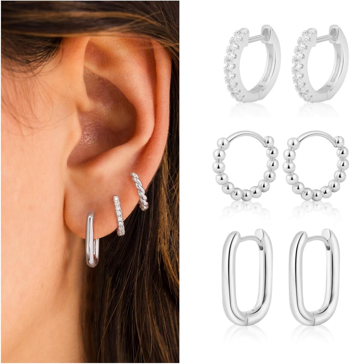 Manufacturer  6 Pairs 14K Gold Hoop Earrings for Women,Chunky Hoop Earrings Multipack Hypoallergenic,Lightweight Hoop Earrings for Women Gold Jewelry Gifts  earring