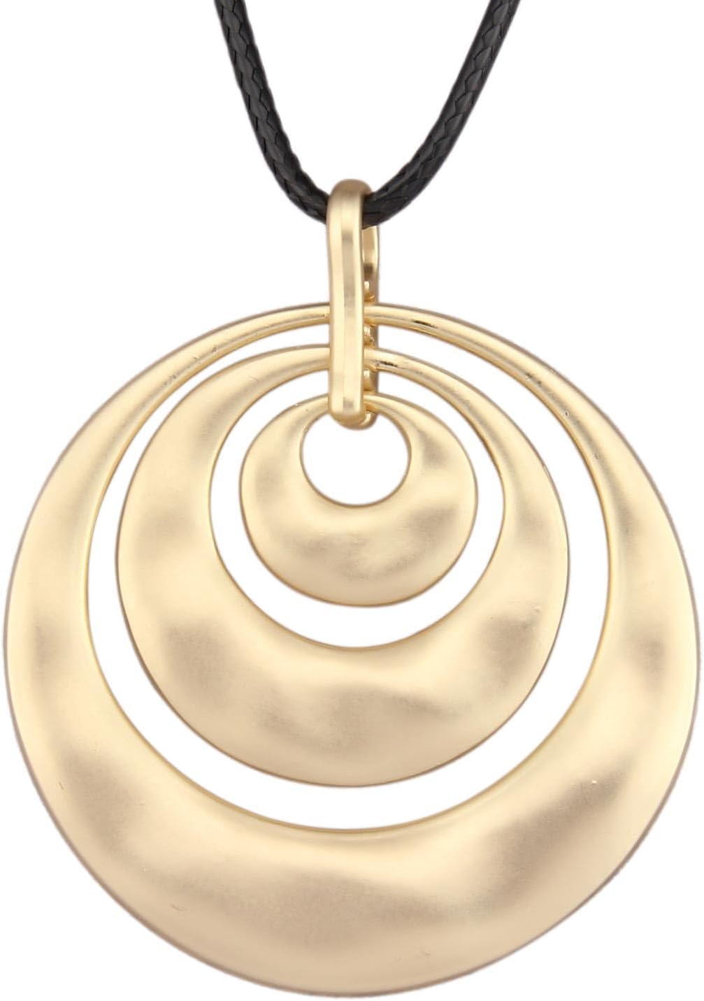 Manufacturer  Boho Necklaces for Women Chunky Circle Necklace Layered Boho Circle Leather Choker Necklace Long Vintage Necklaces Bohemian Jewlery Gifts  necklace