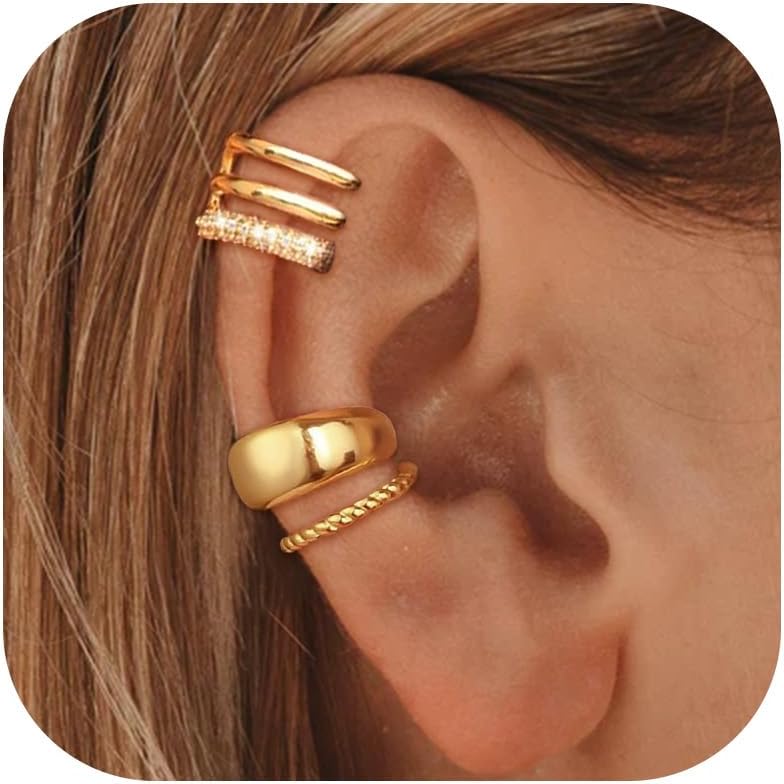 Manufacturer  Ear Cuffs Non Piercing Ear Cuff Earrings for Women Trendy Clip on Cartilage Earring Stacks Non Pierced Fake Earrings Jewelry Birthday Christmas Gifts Stocking Stuffers  earring
