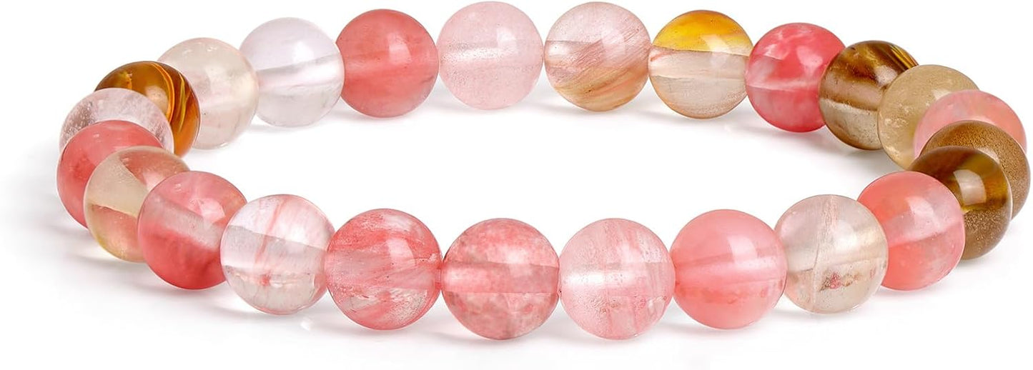 Manufacturer  GolbalJew Healing Bracelet For Women Anxiety Beaded Bracelets Jewelry Healing Stone Crystal Bracelet Stress Relief Yoga Beads Chakra Bracelets Gifts For Women pink  bracelets