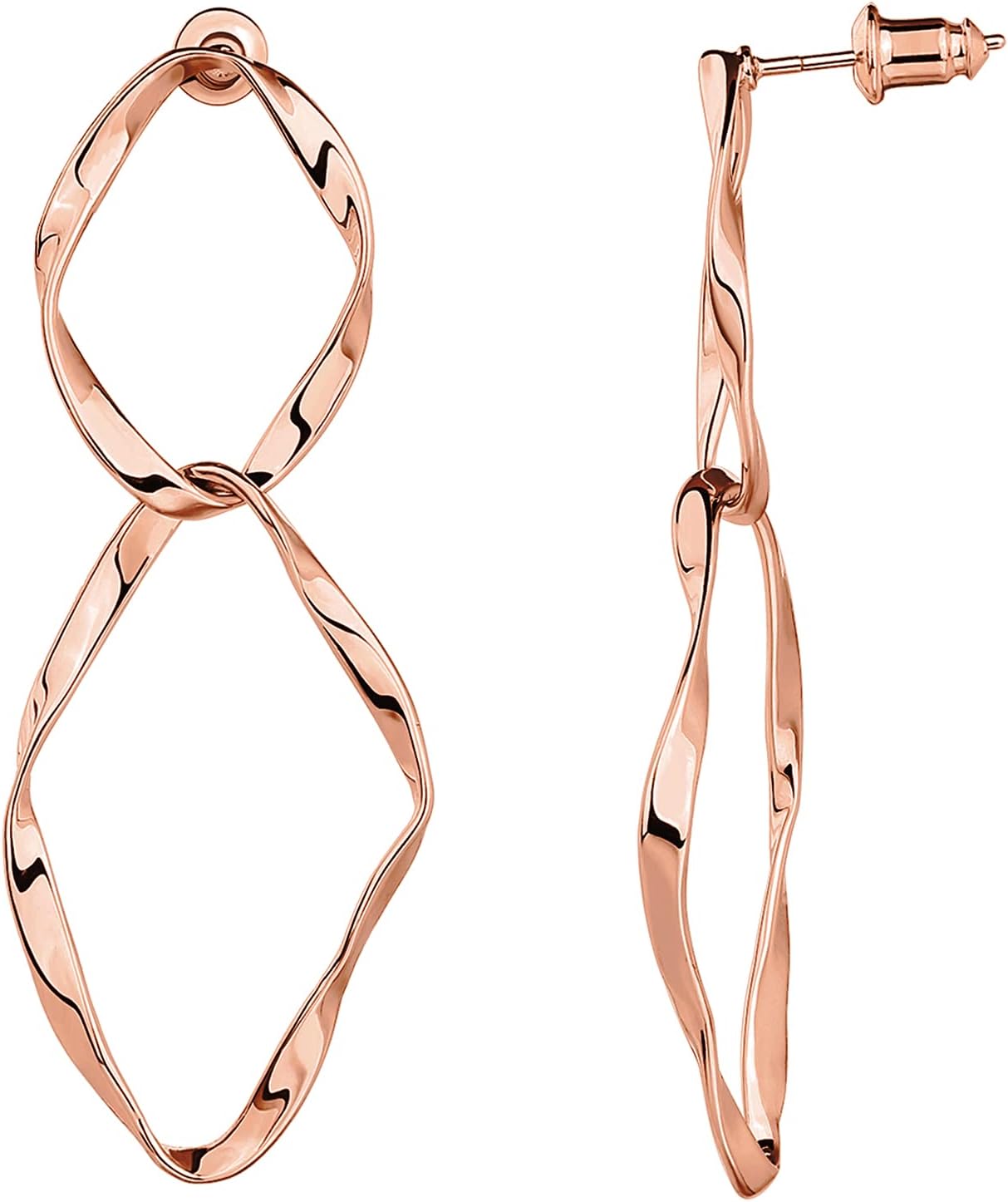 Manufacturer  PAVOI 14K Gold Plated Dangle Earrings for Women | Infinity Cute Hanging Hoop Earrings  earring