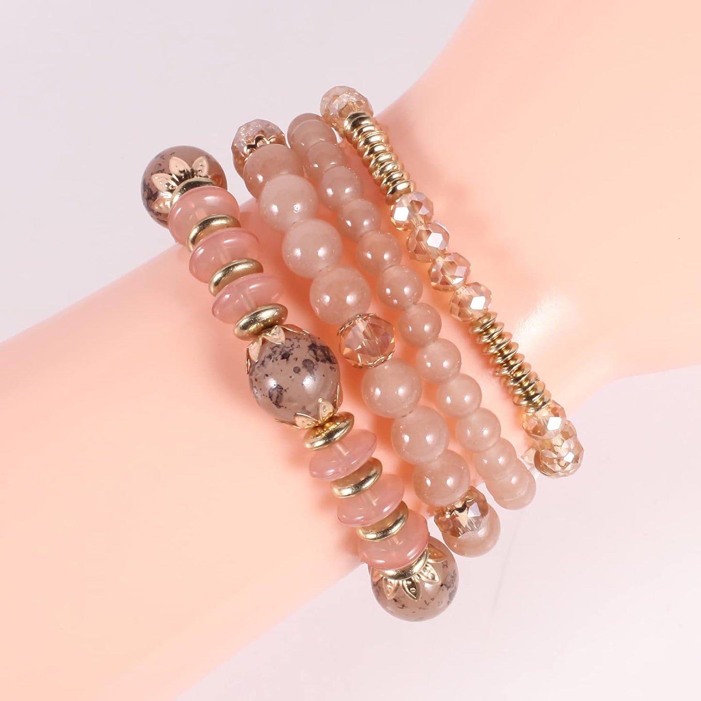 Manufacturer  Bohemian Boho Stackable Bracelets for Women Set, Girls Stretch Multilayer Stack Beads Colorful Beaded Charm Bracelets Girl Handmade Jewelry  bracelets
