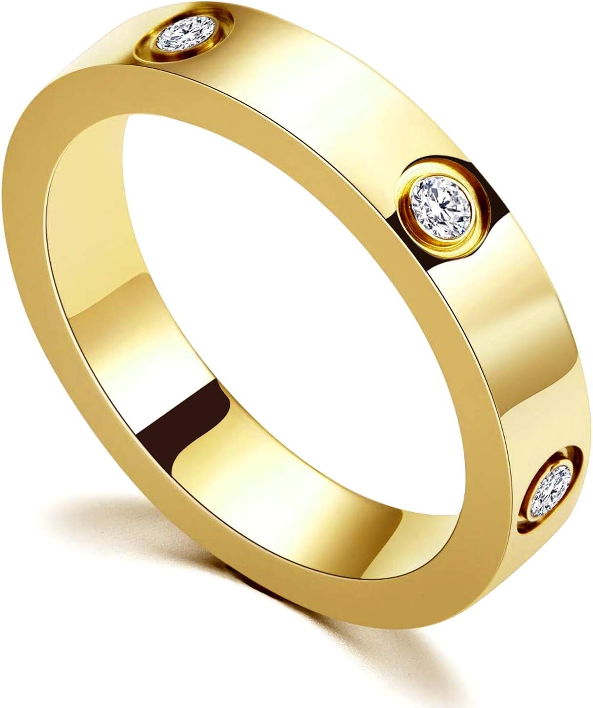Manufacturer  PDWZNBA Love Friendship Ring 18K Gold Silver Rose Plated Cubic Zirconia Stainless Steel Promise Ring Wedding Band Jewelry Birthday Gifts for Women   rings