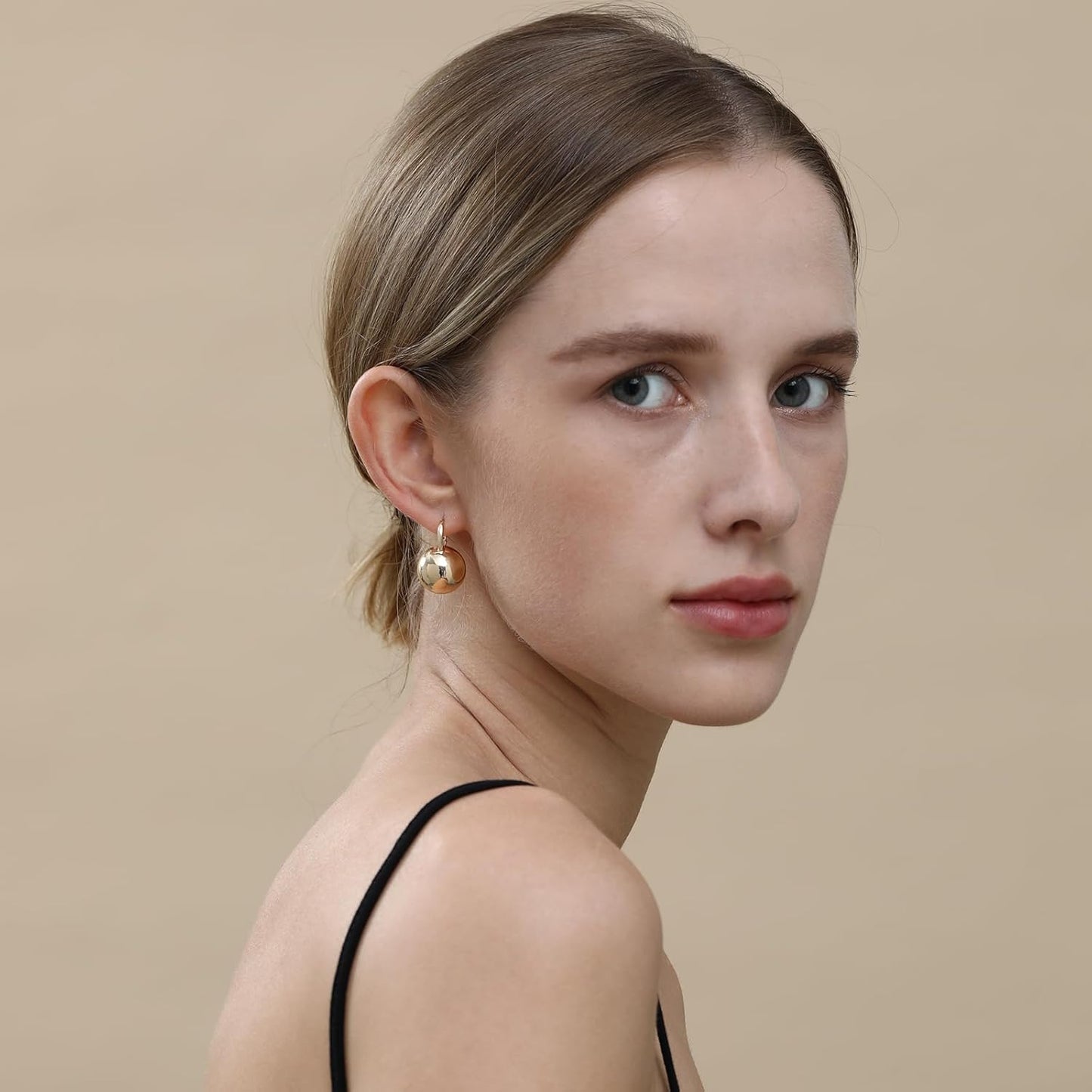 Manufacturer  Ascona Gold/Silver Plated Hoop Earrings, Gold Plated Ball Drop Dangle Hypoallergenic Lightweight Earrings for Women  earring