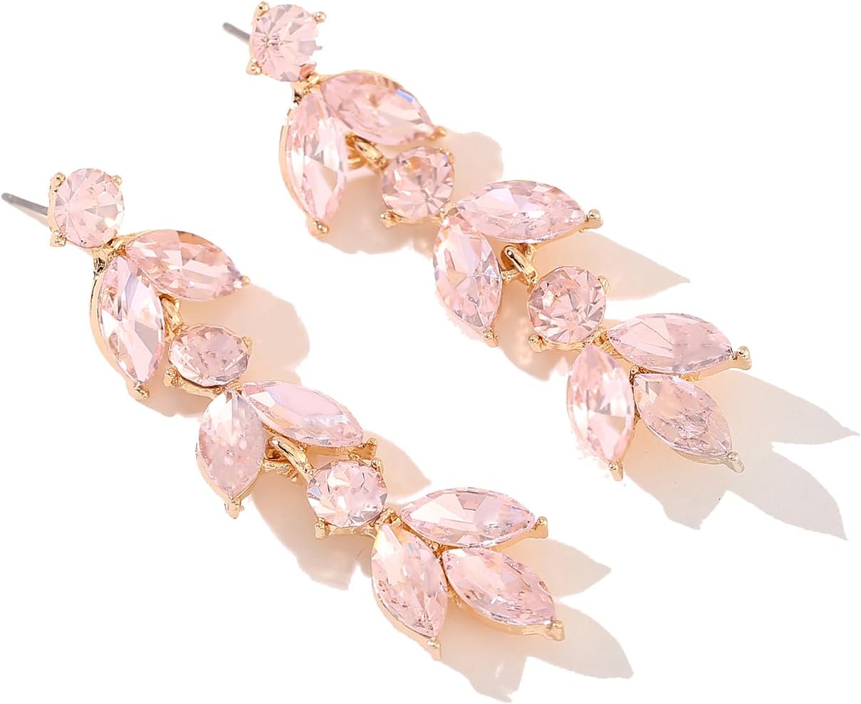 Manufacturer  Wedding Rhinestone Dangle Earrings Elegant Bridal Crystal Drop Earrings for Women Bridesmaids Guest Party Prom  earring