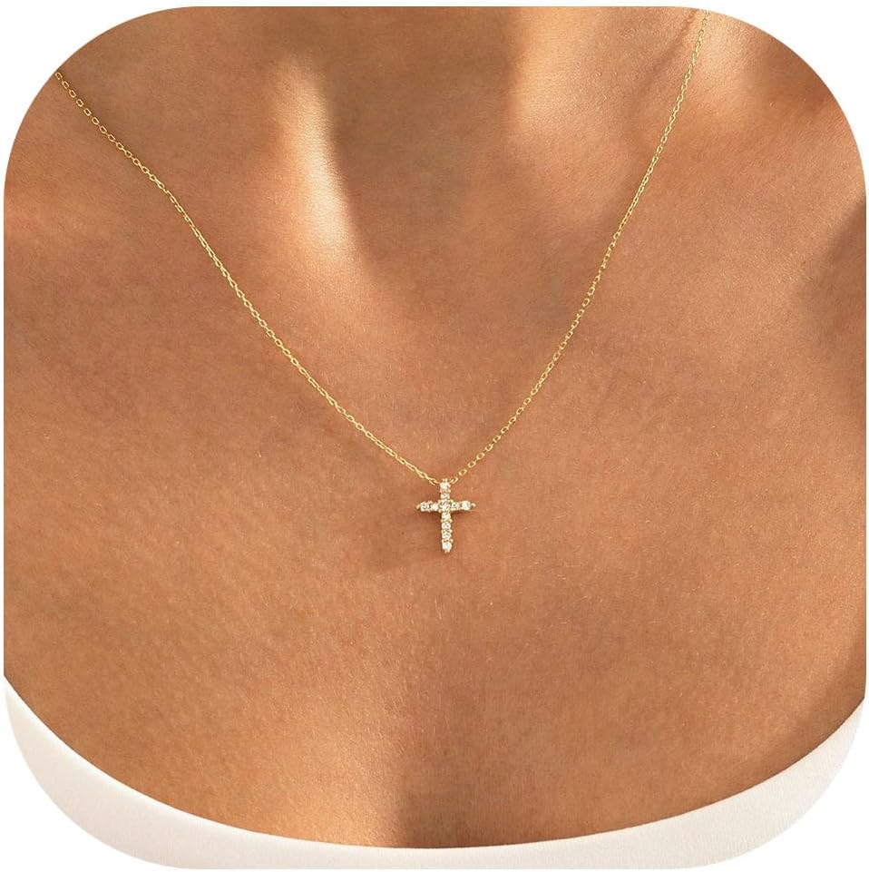Manufacturer  MONOZO Cross Necklace for Women，14K Gold Plated Cross Necklace Layered Gold Cross Necklace Tiny Sideway Cross Choker Necklace Gold Cross Necklaces for Women Trendy Gold Jewelry Gifts for Women Trendy  necklace