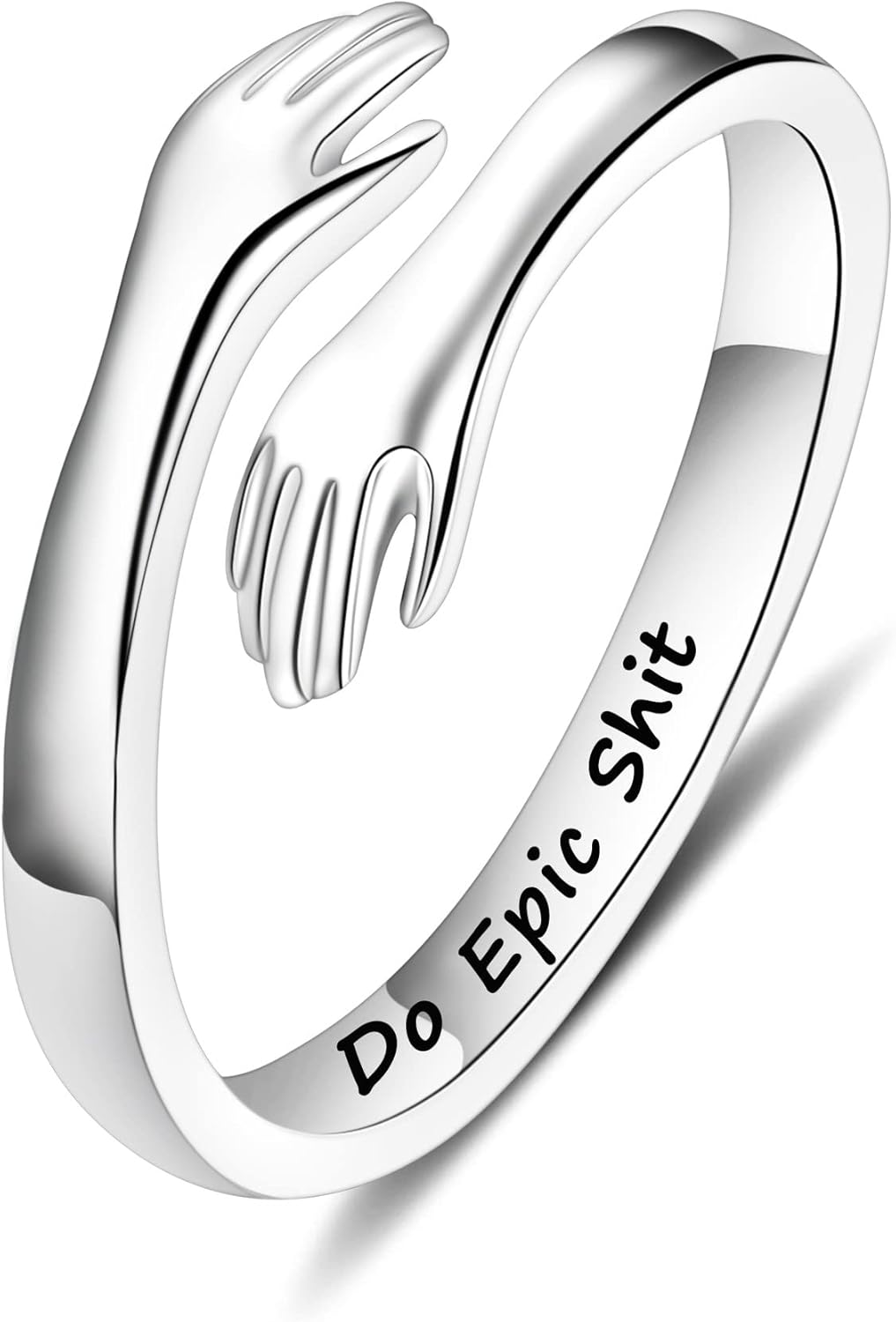 Manufacturer  Yesteel S925 Sterling Silver Hug Ring for Women Teen Girls, Adjustable Ring Jewelry Mothers Day Birthday Gifts for Daughters Mom Sister Wife Friends Grandma   rings