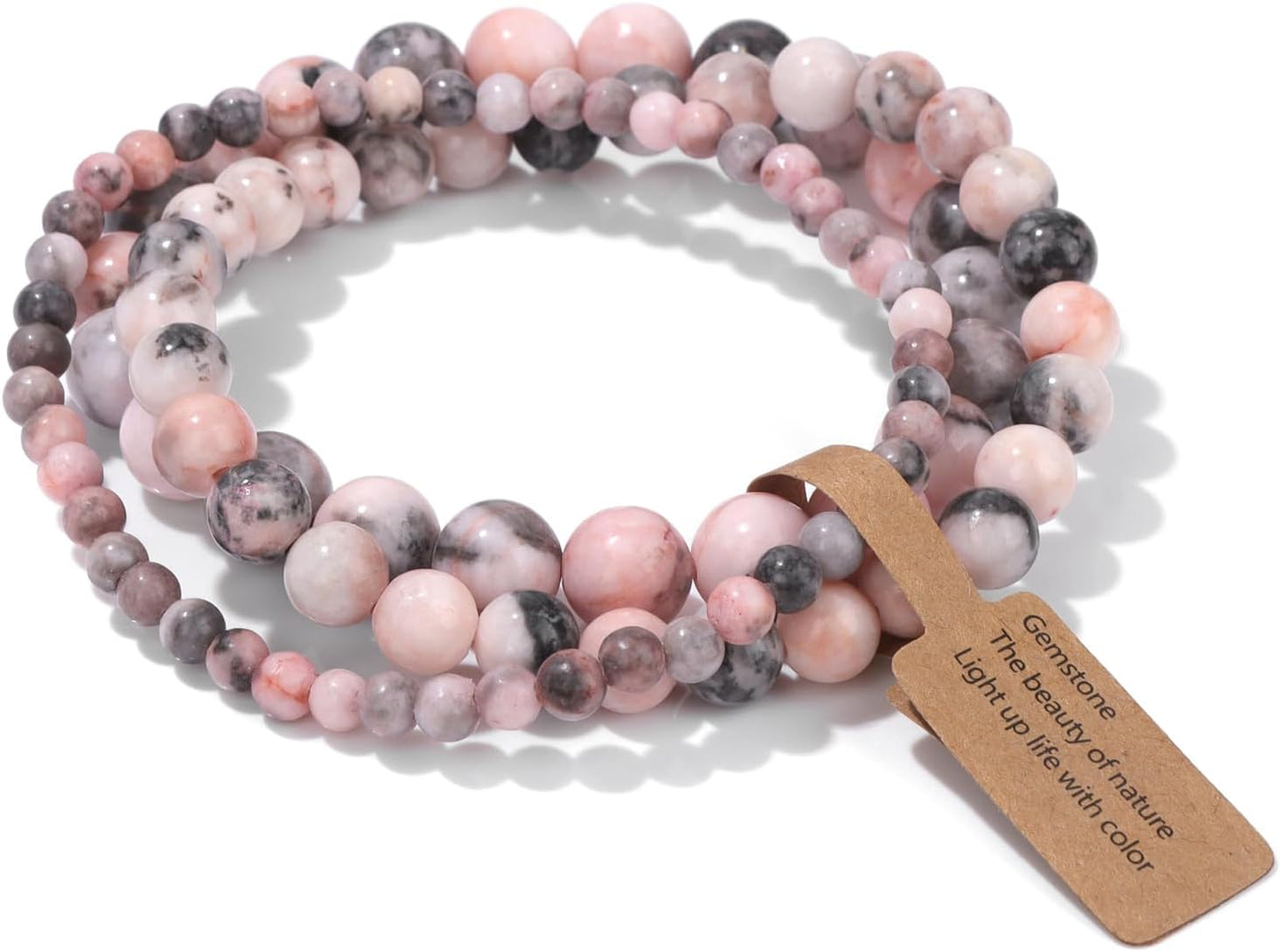 Manufacturer  3 PCS Healing Crystal Bracelets for Women 8mm Natural Stone Beaded Stretch Bracelet Amethyst Jewelry Gifts  bracelets