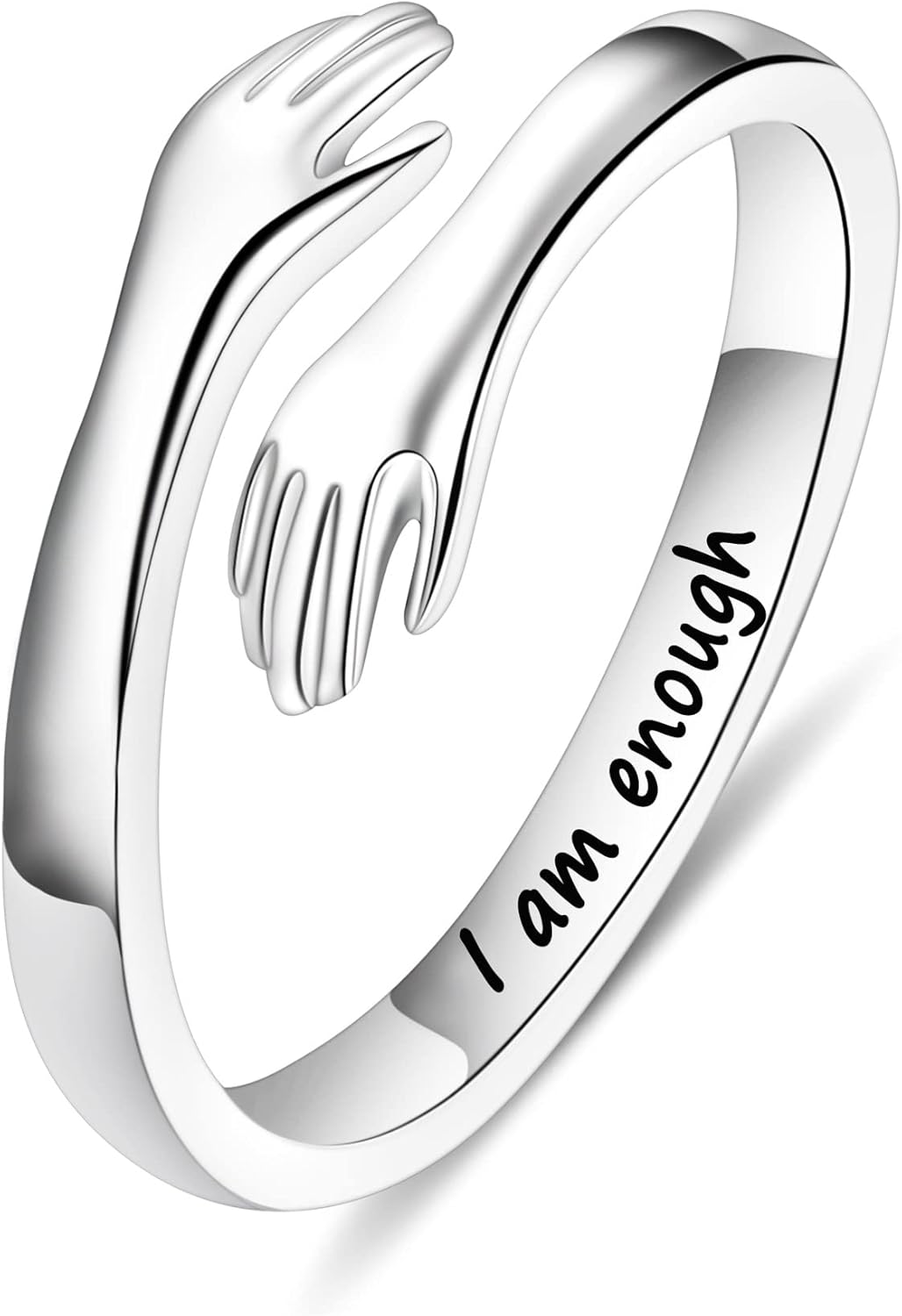 Manufacturer  Yesteel S925 Sterling Silver Hug Ring for Women Teen Girls, Adjustable Ring Jewelry Mothers Day Birthday Gifts for Daughters Mom Sister Wife Friends Grandma   rings