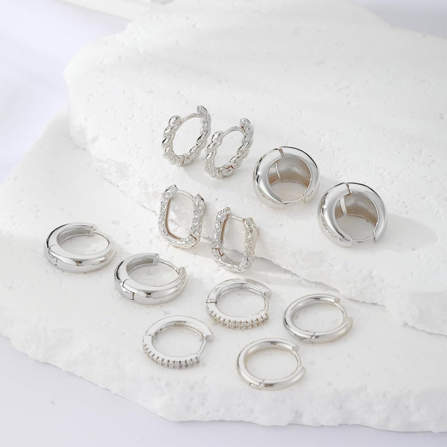 Manufacturer  6 Pairs 14K Gold Hoop Earrings for Women,Chunky Hoop Earrings Multipack Hypoallergenic,Lightweight Hoop Earrings for Women Gold Jewelry Gifts  earring