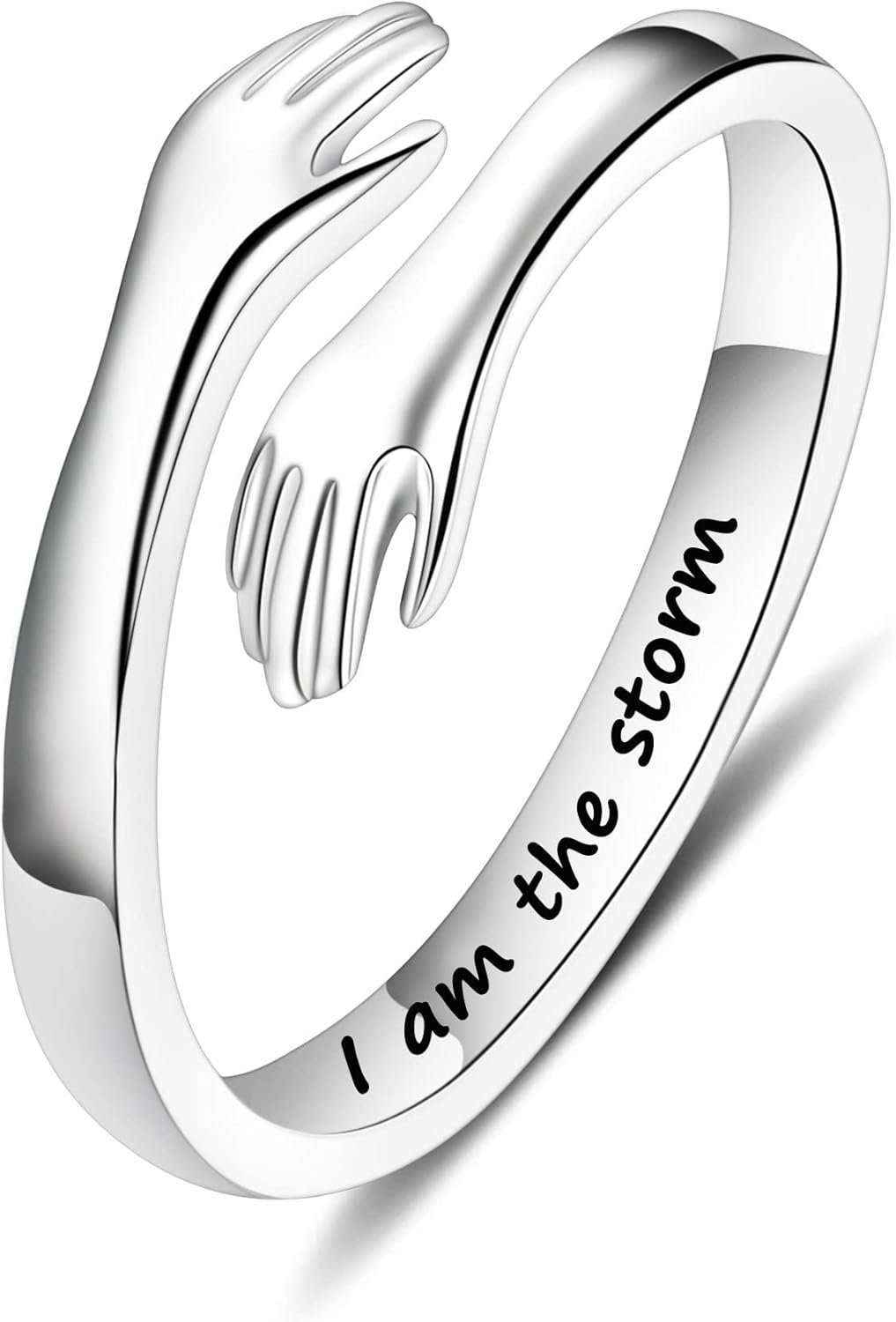 Manufacturer  Yesteel S925 Sterling Silver Hug Ring for Women Teen Girls, Adjustable Ring Jewelry Mothers Day Birthday Gifts for Daughters Mom Sister Wife Friends Grandma   rings