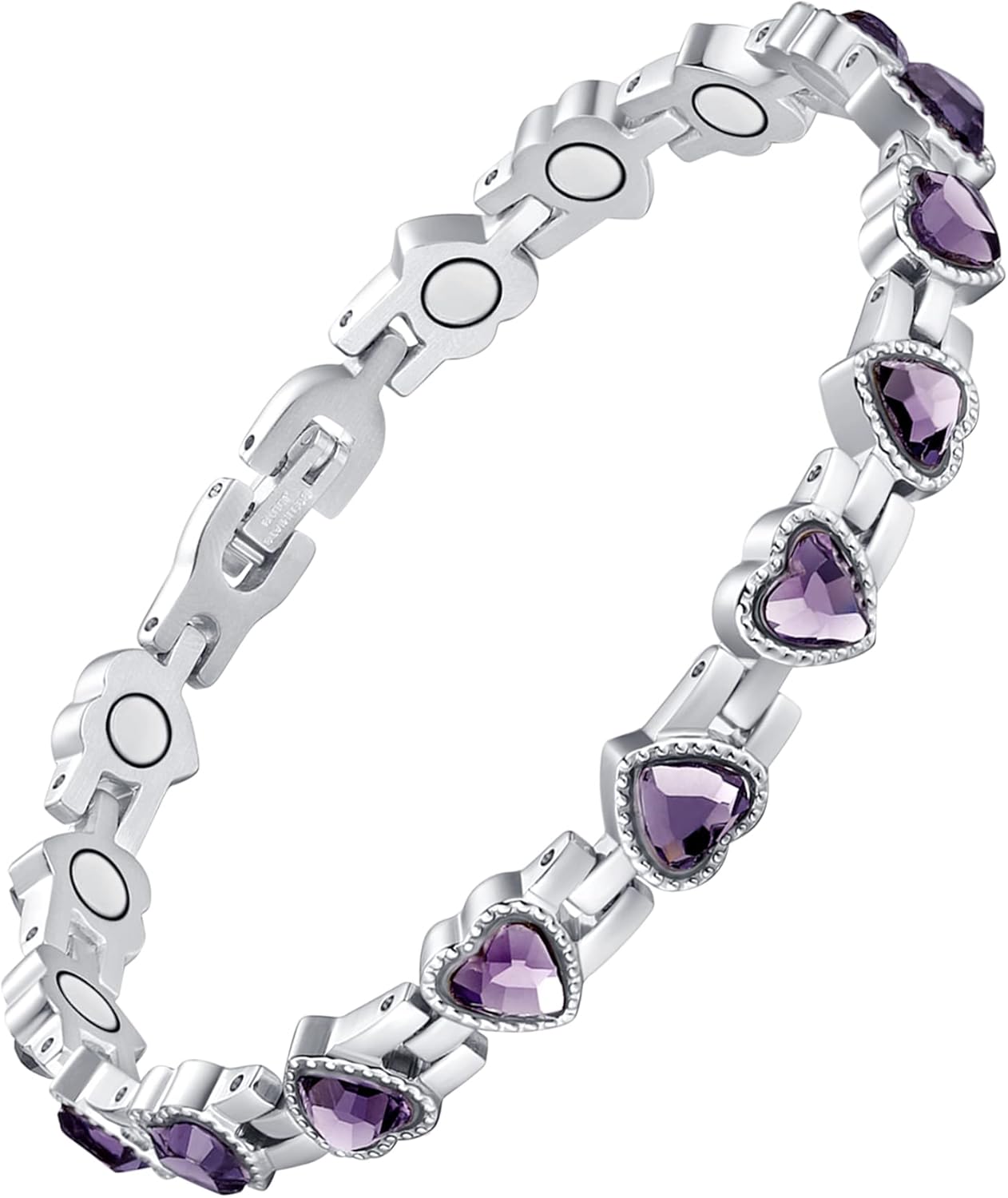 Manufacturer  Feraco Magnetic Bracelets for Women, Titanium Steel Magnetic Bracelet with Neodymium Magnets & Sparkling Crystals, Jewelry Gifts  bracelets