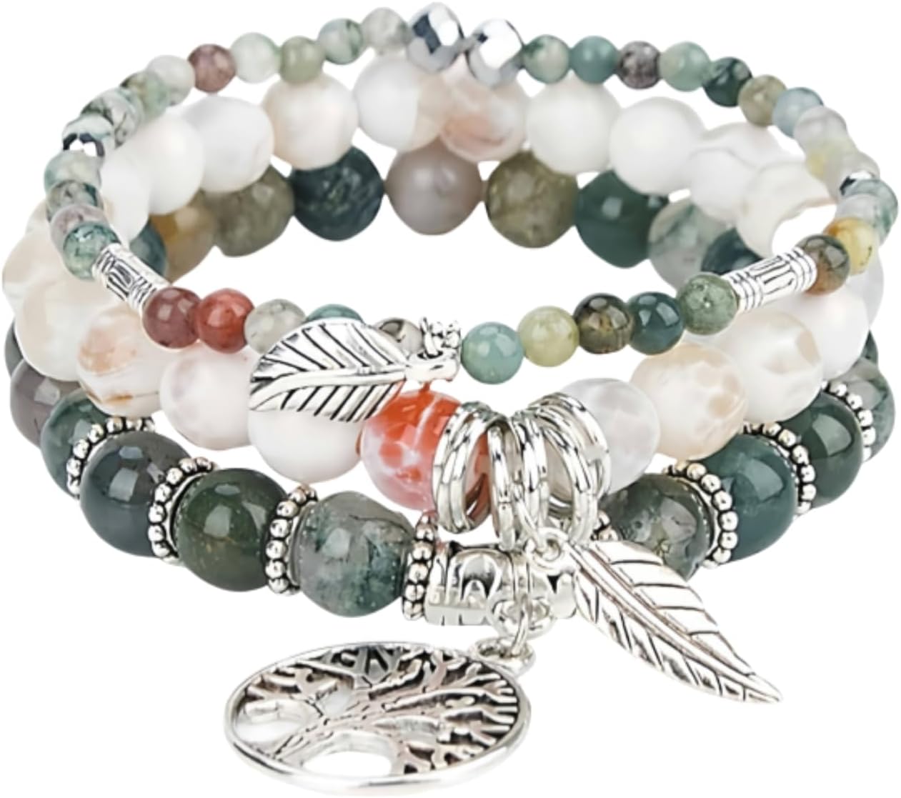Manufacturer  Jardme Healing Crystal Bracelets for Women, 8mm Beaded Natural Stone Stretch Chakra Bracelets Tree of Life Bracelet Jewelry Gifts for Women  bracelets
