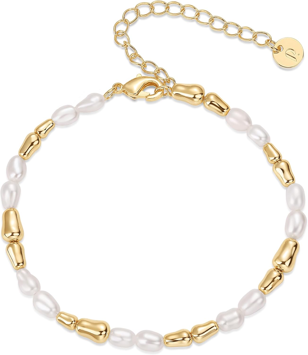 Manufacturer  PAVOI 18K Gold Plated Beaded Freshwater Cultured Pearl Bracelet for Women | Dainty Bracelet with Pearl Beads  bracelets