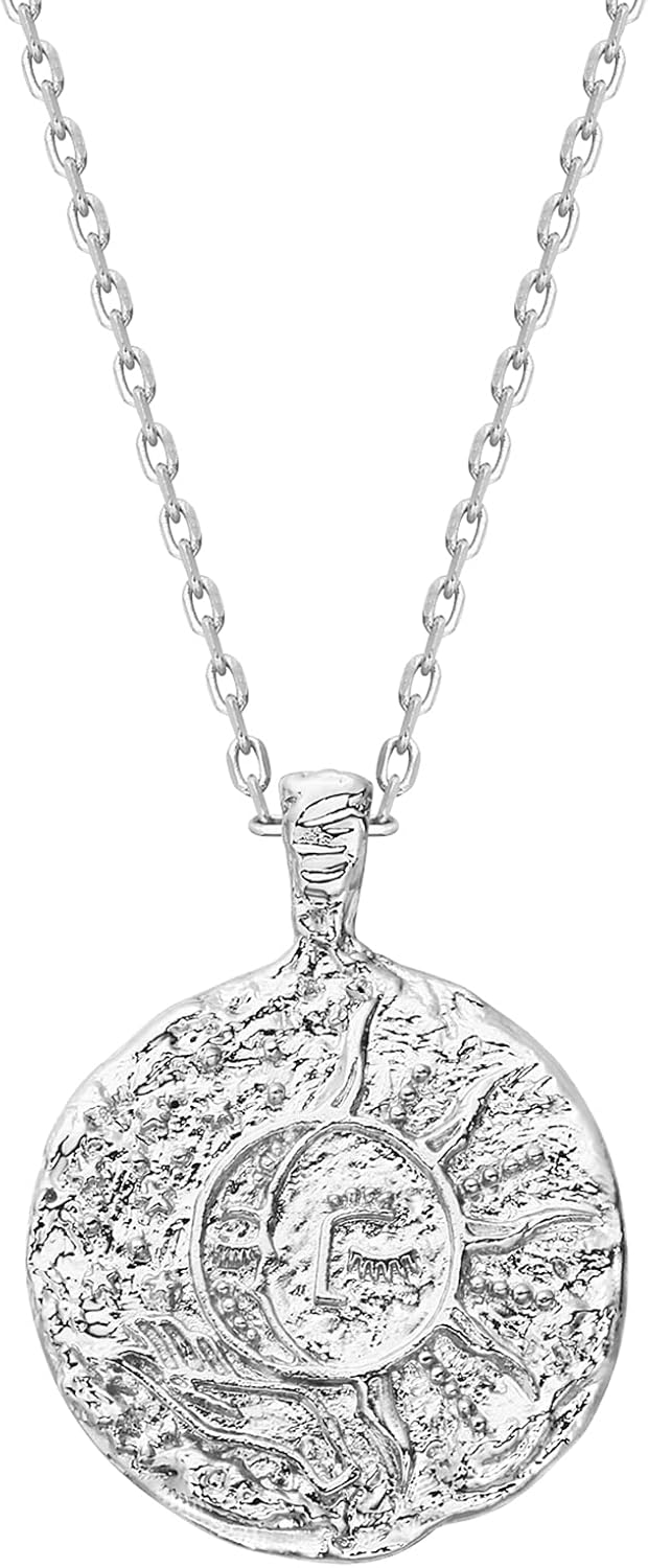 Manufacturer  PAVOI 14K Gold Plated Engraved Coin Pendant Necklaces for Women | Byzantine Coin Pendants | Bohemian Necklace  necklace