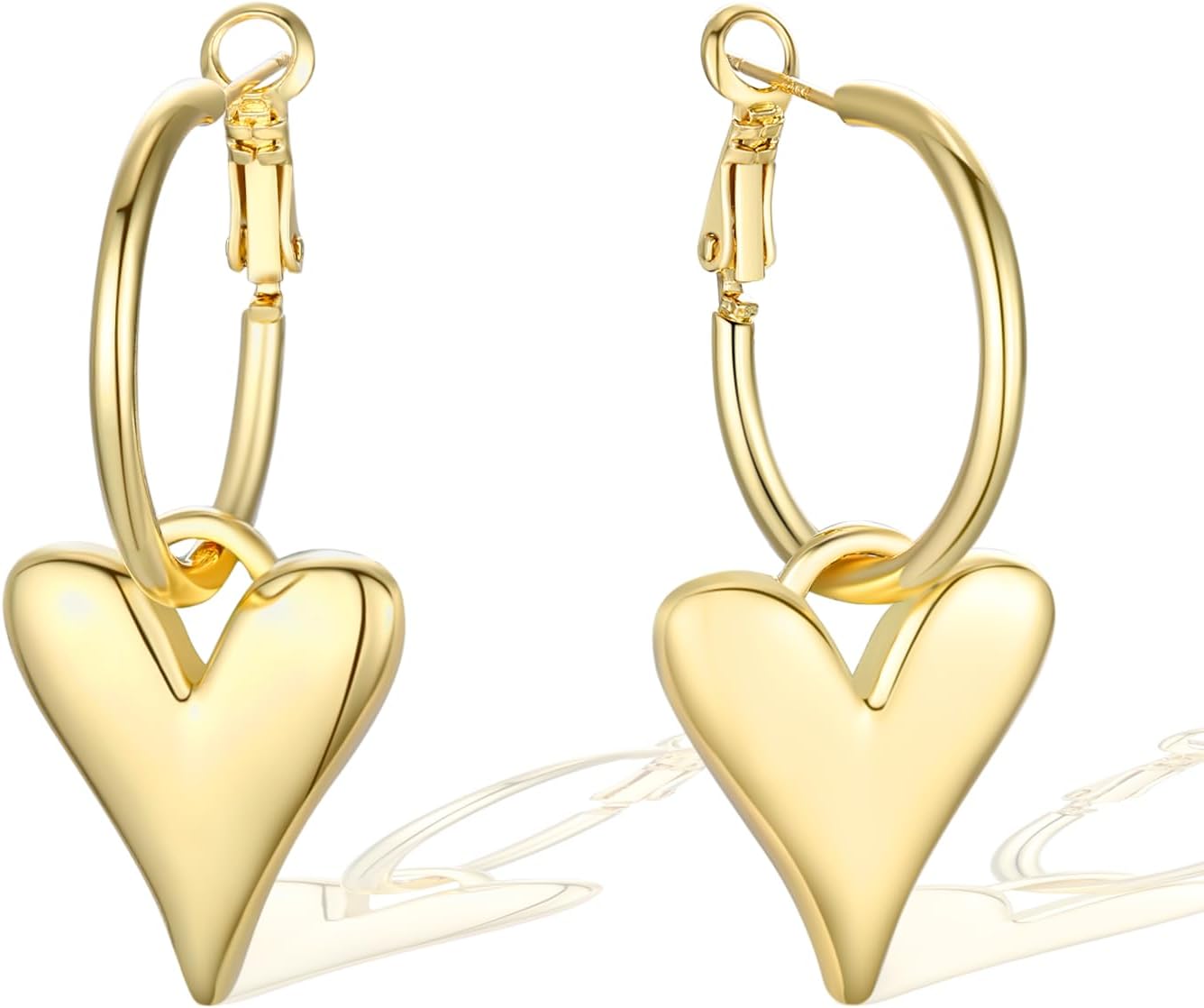 Manufacturer  Heart Dangle Earrings for Women Huggie Earrings for Women Lightweight Heart Hoop Earrings for Women Heart Cubic Zirconia Earrings Drop Earrings Fashion Trendy Jewelry  earring
