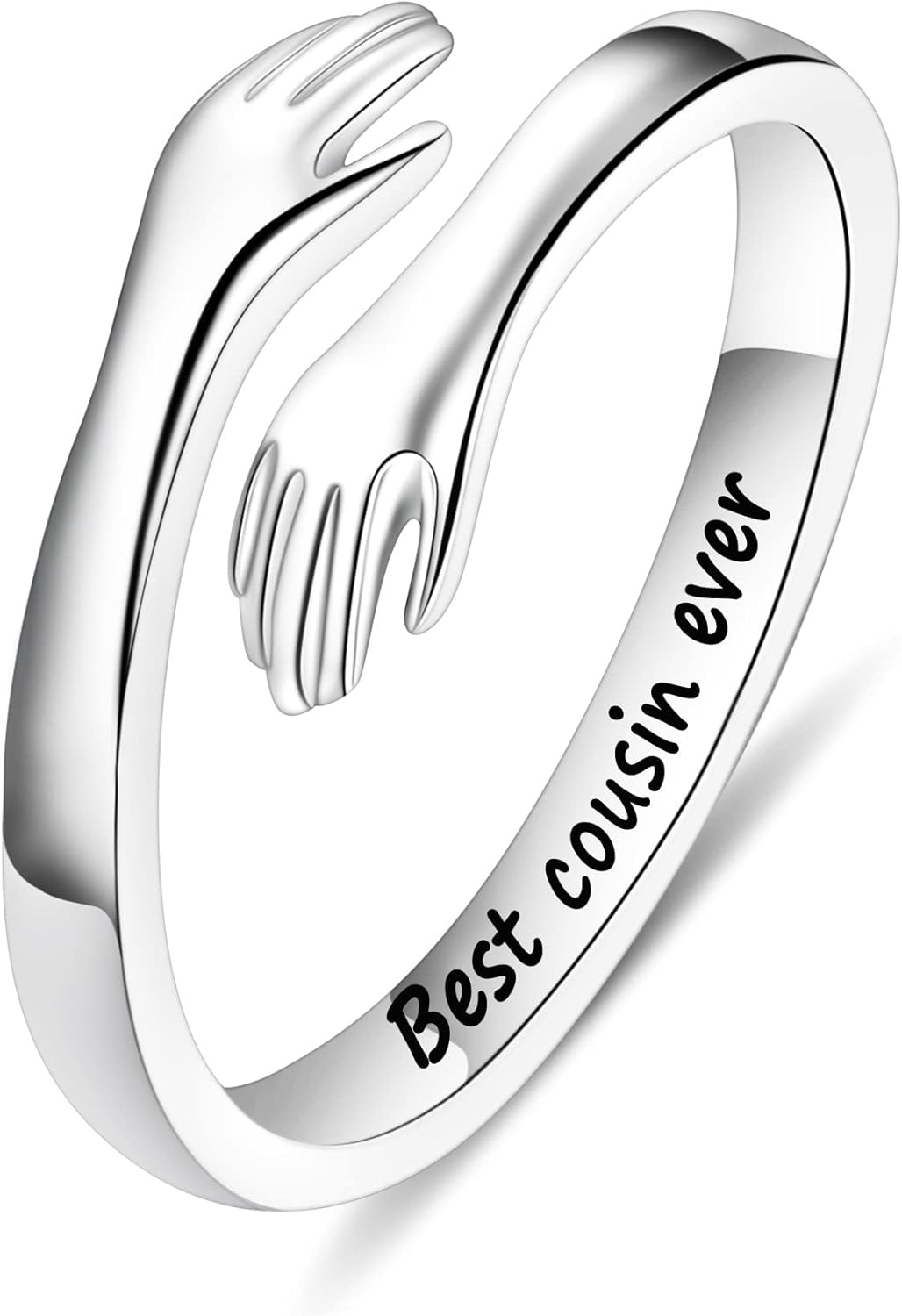 Manufacturer  Yesteel S925 Sterling Silver Hug Ring for Women Teen Girls, Adjustable Ring Jewelry Mothers Day Birthday Gifts for Daughters Mom Sister Wife Friends Grandma   rings