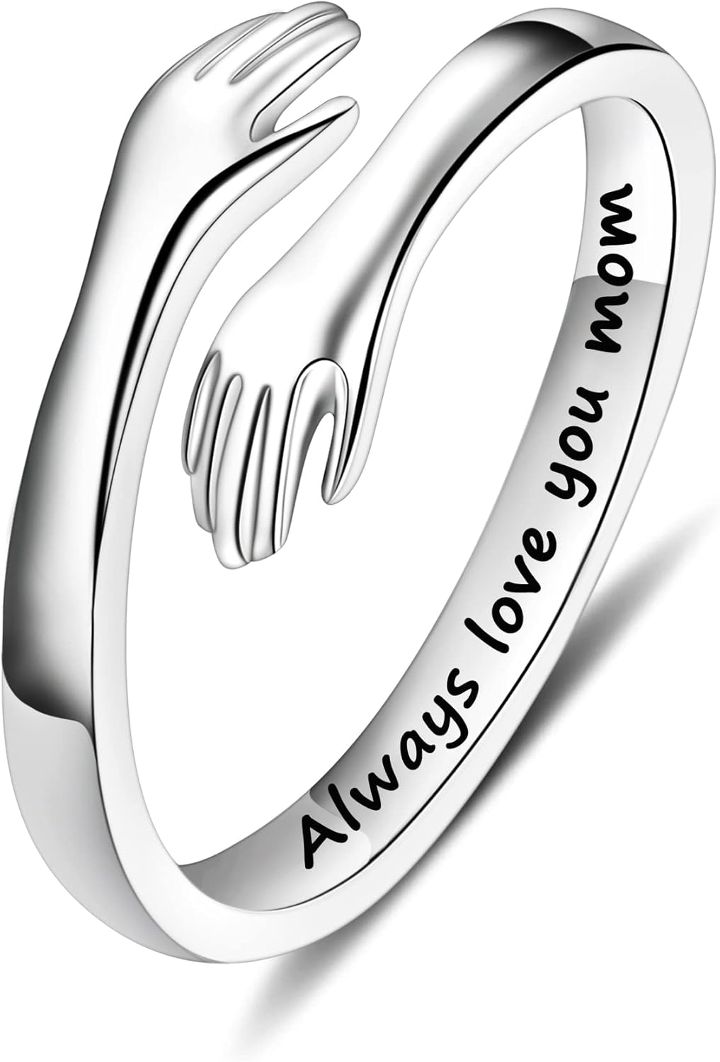 Manufacturer  Yesteel S925 Sterling Silver Hug Ring for Women Teen Girls, Adjustable Ring Jewelry Mothers Day Birthday Gifts for Daughters Mom Sister Wife Friends Grandma   rings