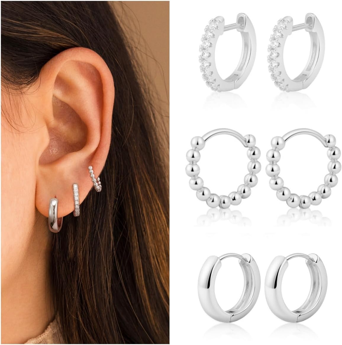 Manufacturer  6 Pairs 14K Gold Hoop Earrings for Women,Chunky Hoop Earrings Multipack Hypoallergenic,Lightweight Hoop Earrings for Women Gold Jewelry Gifts  earring