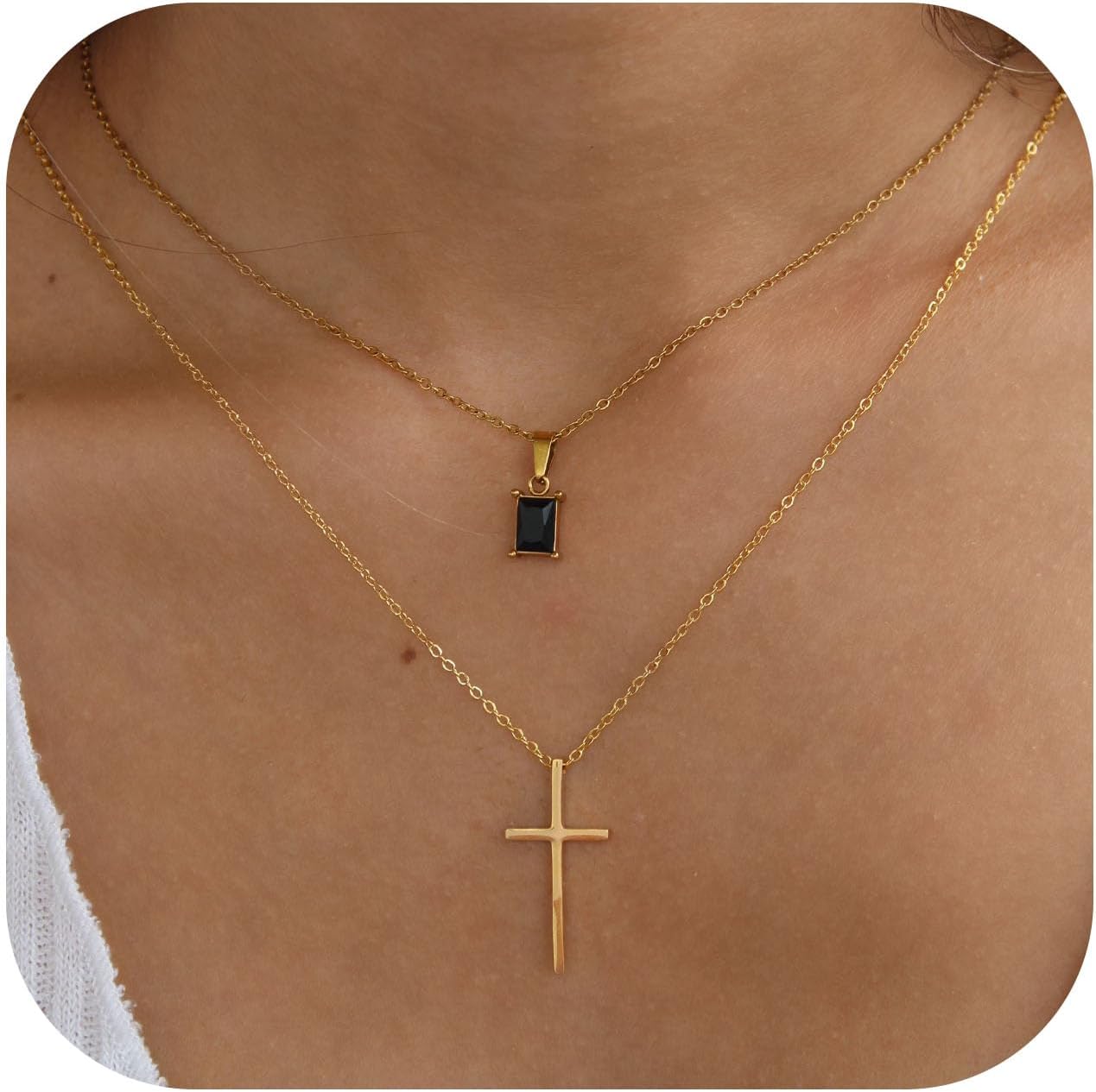 Manufacturer  MONOZO Cross Necklace for Women，14K Gold Plated Cross Necklace Layered Gold Cross Necklace Tiny Sideway Cross Choker Necklace Gold Cross Necklaces for Women Trendy Gold Jewelry Gifts for Women Trendy  necklace