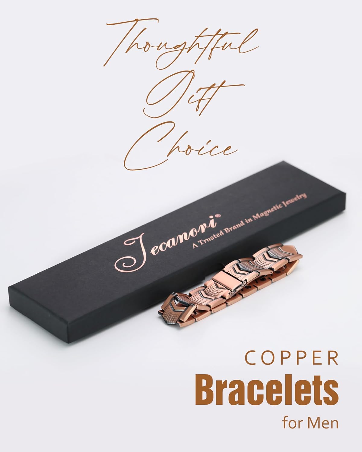 Manufacturer  Jecanori Copper Bracelet for Men, 3X Strength Magnetic Bracelets for Men  bracelets