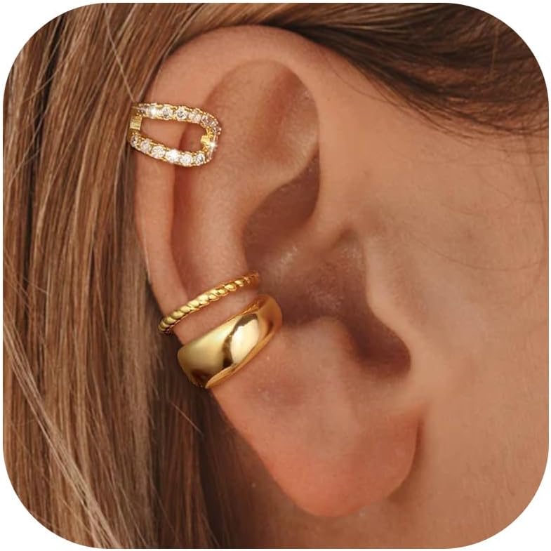 Manufacturer  Ear Cuffs Non Piercing Ear Cuff Earrings for Women Trendy Clip on Cartilage Earring Stacks Non Pierced Fake Earrings Jewelry Birthday Christmas Gifts Stocking Stuffers  earring