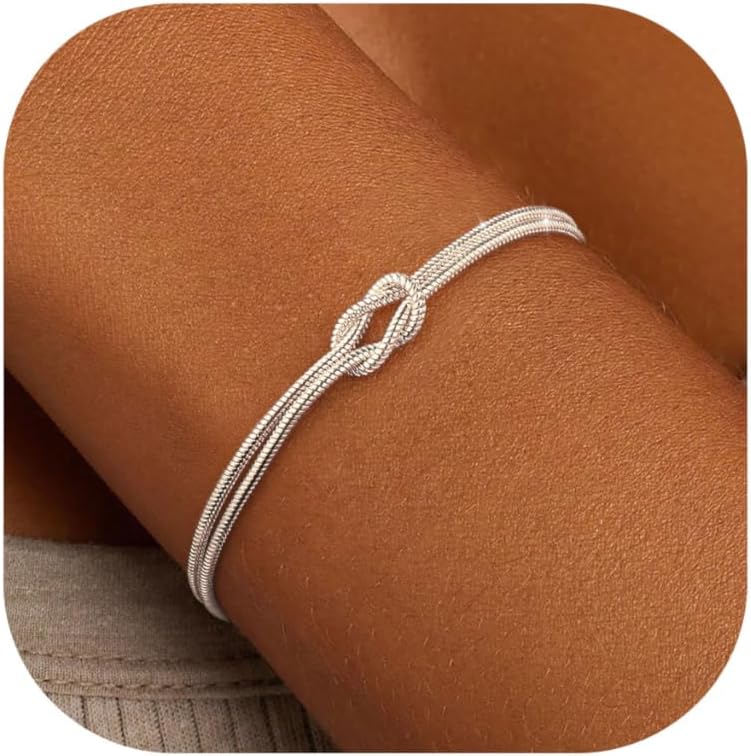Manufacturer  KOHOTA Silver Gold Bracelets for Women Trendy 14K Gold Plated Bracelet for Women Non Tarnish Dainty Stackable Layered Chain Heart Pearl Knot Beaded Bracelets Stack Set Charm Mothers Day Jewelry Gifts  bracelets