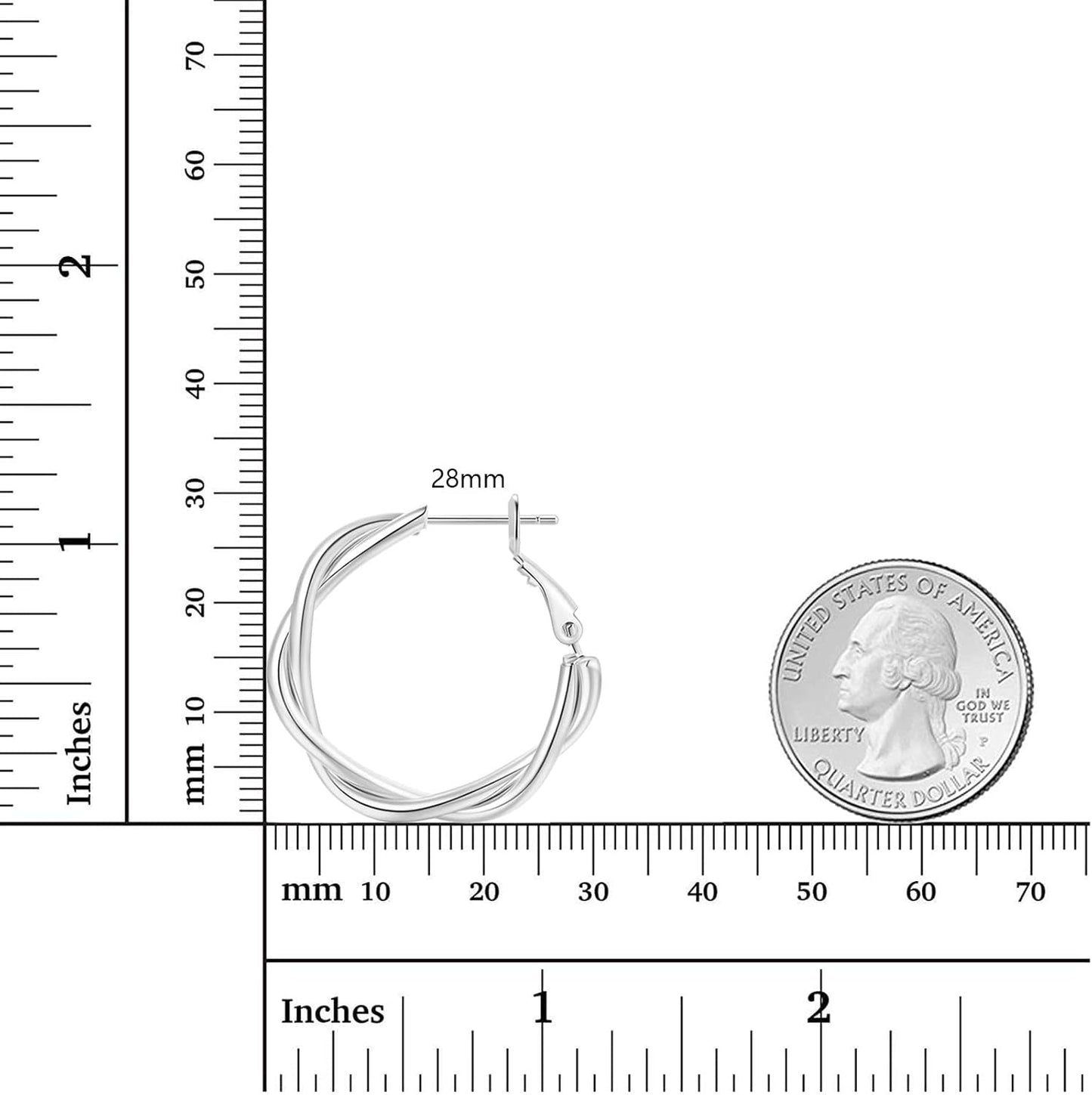 Manufacturer  Hoop Earrings for Women, 14K Gold Sterling Silver Chunky Twisted Hoops Earring Hypoallergenic Ear Jewelry  earring