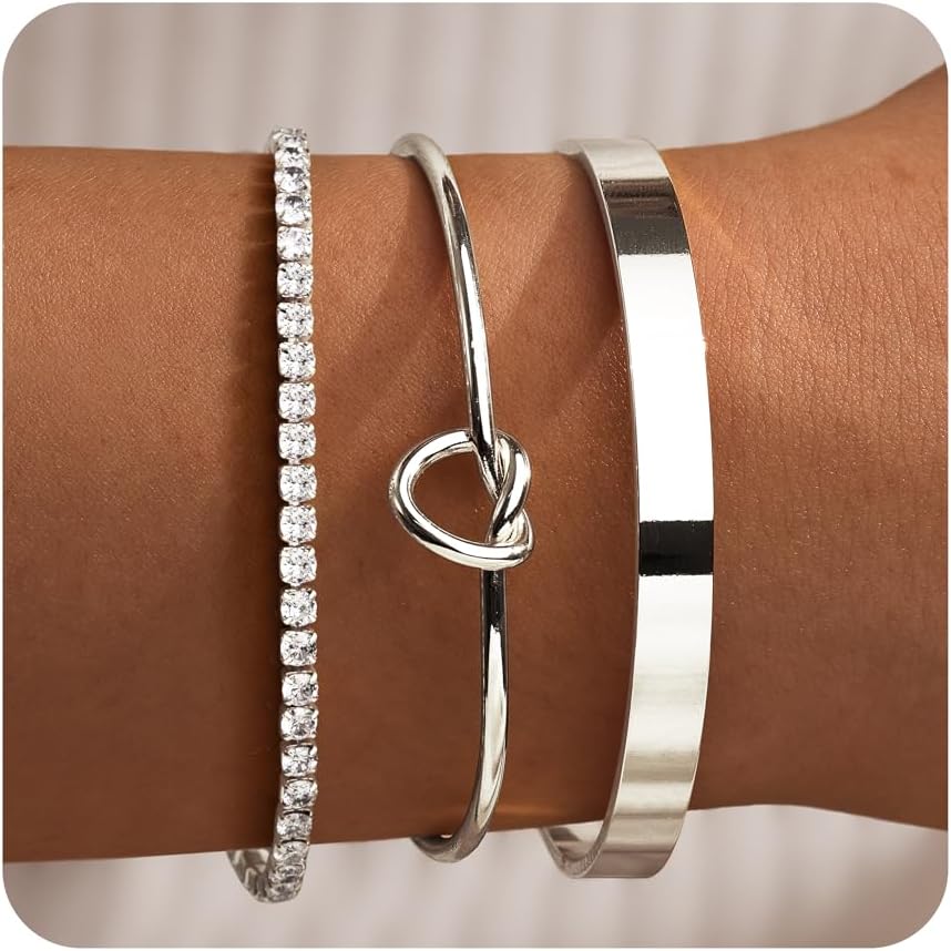 Manufacturer  Gold Bracelets for Women Non Tarnish Dainty 14K Real Gold Plated Bangle Cuff Bracelets Stack for Women,Waterproof Stackable Bracelet Gold Jewelry Trendy Gifts Adjustable  bracelets