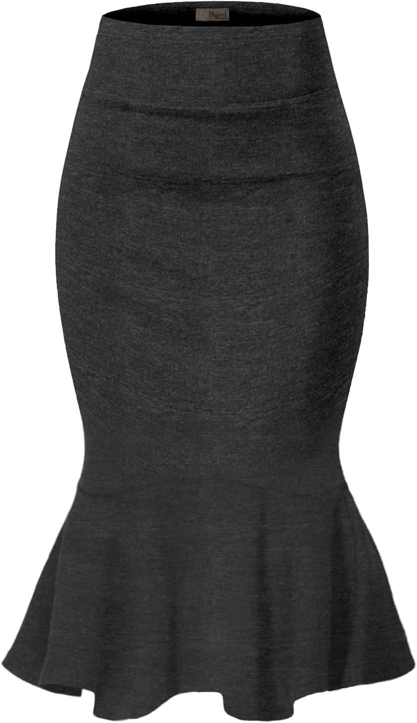 Manufacturer  Hybrid & Company Womens Premium Nylon Ponte Stretch Office Fishtail Pencil Skirts High Waist Made in The USA Below Knee