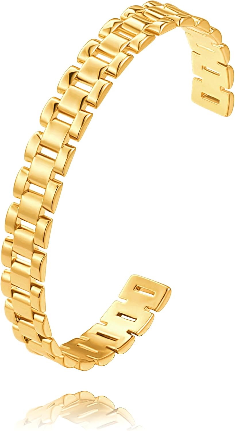 Manufacturer  PERNNLA PEARL Dainty Gold Bar Bracelet for Women Simple Delicate Thin Cuff Bangle Hook Bracelet 18K Gold Plated Handmade Minimalist Jewelry  bracelets