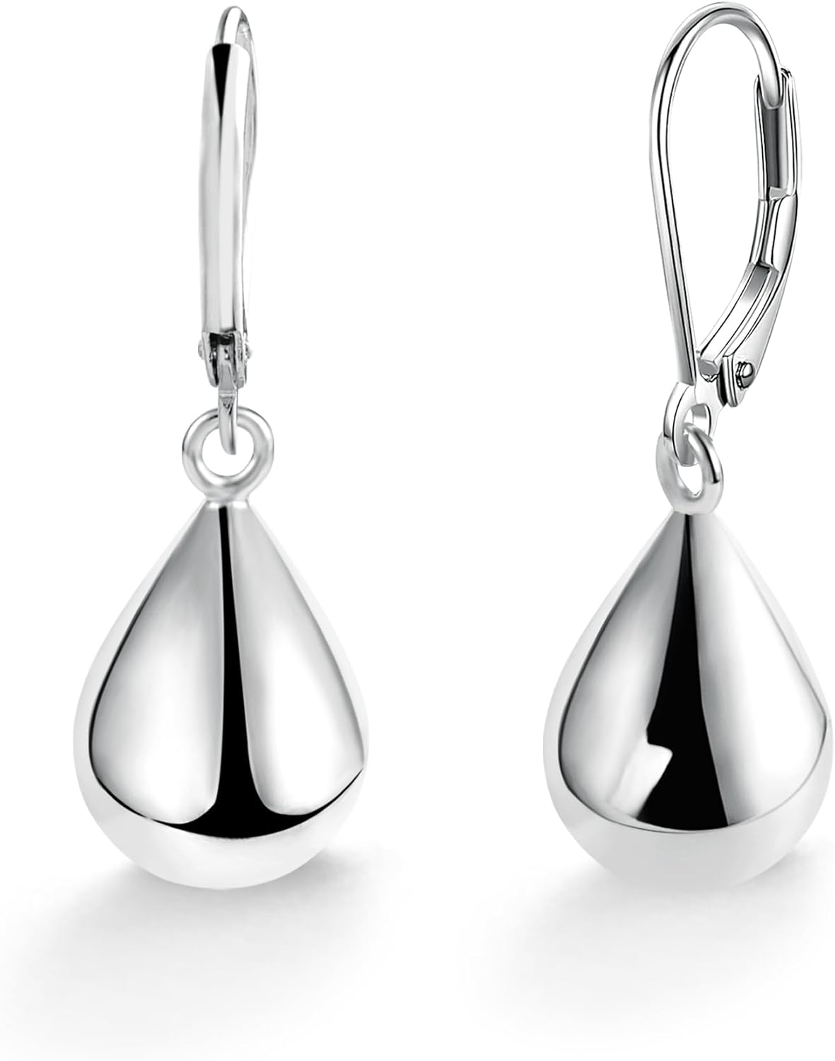 Manufacturer  925 Sterling Silver Teardrop Leverback Earrings for Women Girls Waterdrop Tear Drop Dangle Earrings Jewelry Hypoallergenic Silver Teardrop Leverback Dangle Earring for Women  earring