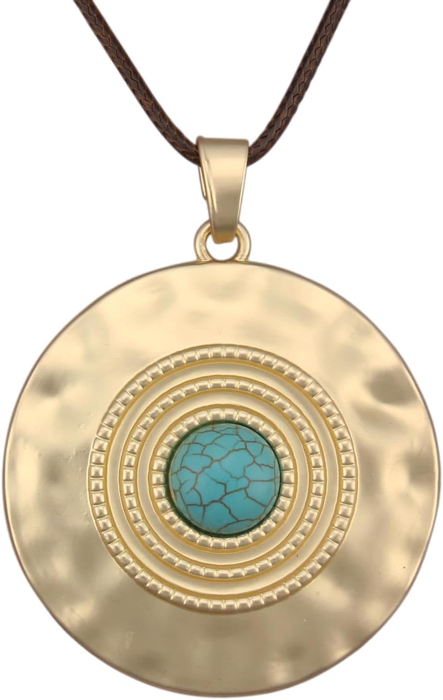 Manufacturer  Boho Necklaces for Women Chunky Circle Necklace Layered Boho Circle Leather Choker Necklace Long Vintage Necklaces Bohemian Jewlery Gifts  necklace