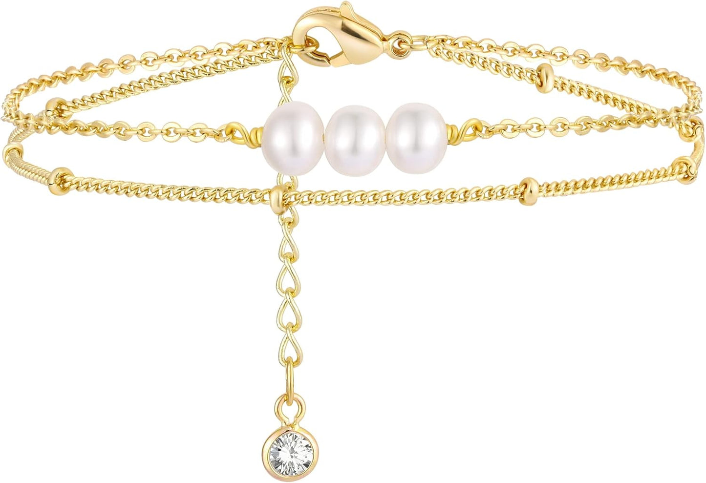 Manufacturer  MEVECCO Bracelet for Women 14K Gold Plated Dainty Chain Simple Jewelry Cute Handmade Minimalist for Her  bracelets