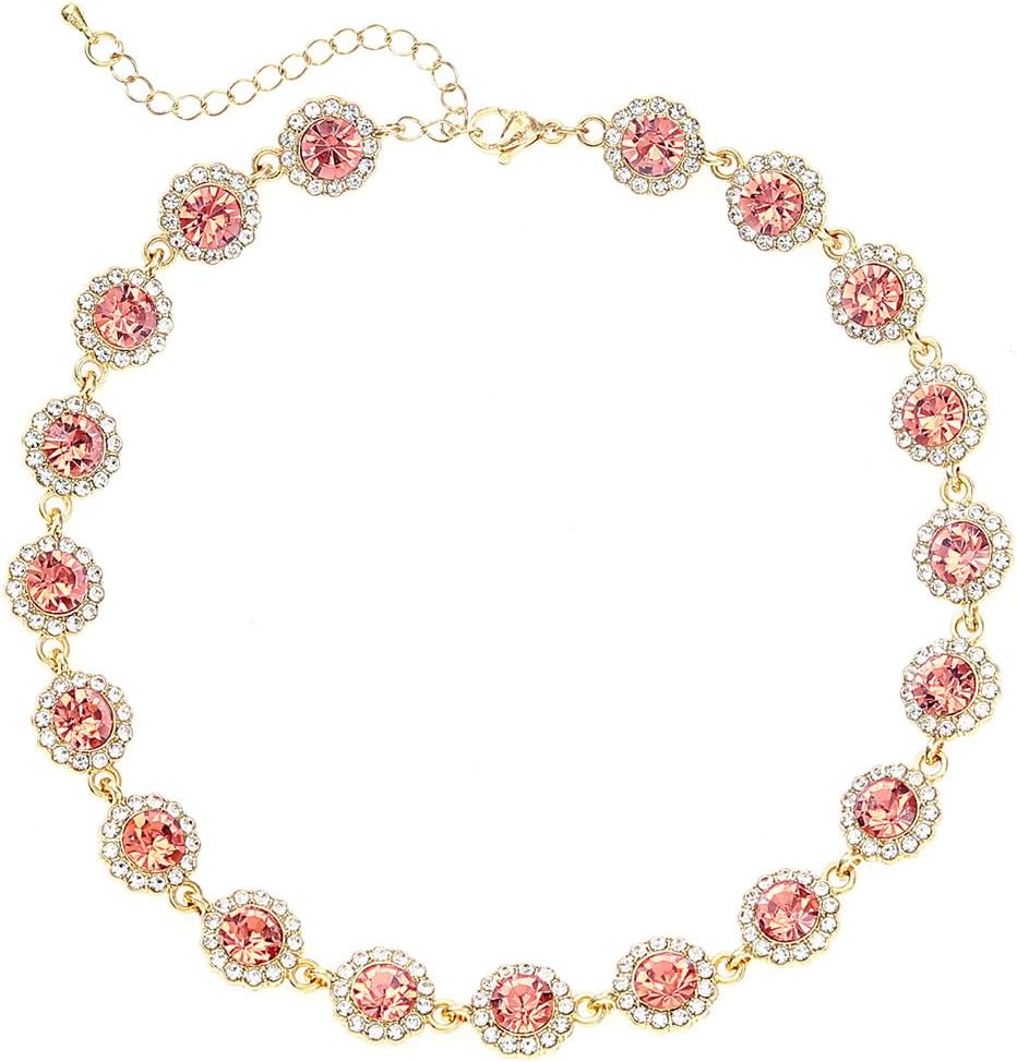 Manufacturer  ACEDRE Colorful Crystal Choker Necklace Sparkly Rhinestone Chokers Necklaces Gold Chain Party Prom Neck Jewelry for Women  necklace