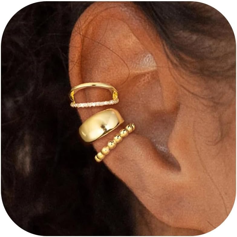 Manufacturer  Ear Cuffs Non Piercing Ear Cuff Earrings for Women Trendy Clip on Cartilage Earring Stacks Non Pierced Fake Earrings Jewelry Birthday Christmas Gifts Stocking Stuffers  earring