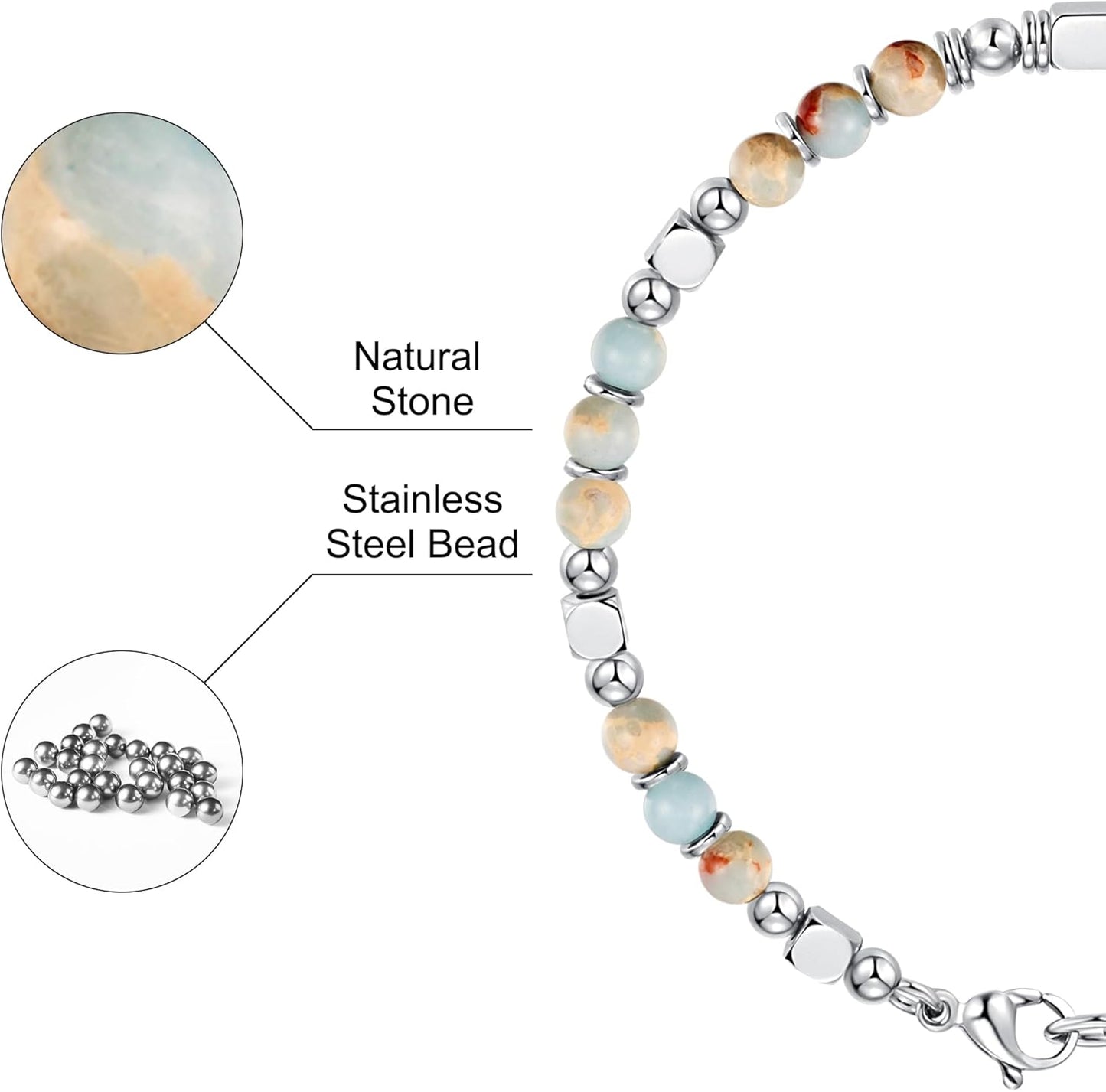 Manufacturer  Beaded Bracelets for Women - Silver and Gold Boho Bracelets, Trendy Jewelry Gifts for Lover, Mom, Friends  bracelets