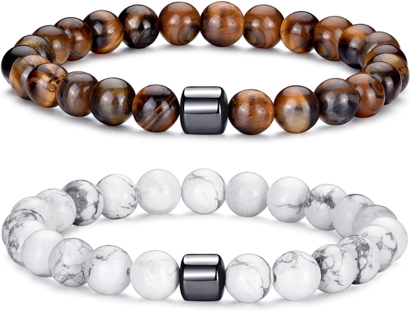Manufacturer  RANKEEF Tiger Eye Bracelet For Men 8MM Natural Stone Stretch Adjustable Black Crystal Beaded Bracelet for Men Women Gifts  bracelets