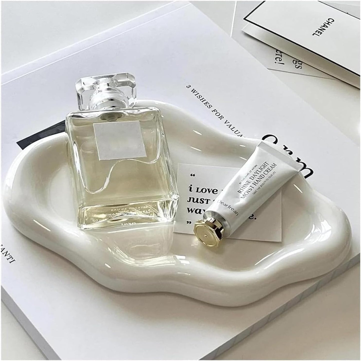 Manufacturer  Small Jewelry Dish for Women, Gifts for Mom, Ceramic Jewlery Tray Ring Holder, Vanity Ring Dish Cute Cloud Tray, Nightstand Decor Trinket Bowl for Earrings, Perfume, Keys, White Jewelry Plate   rings