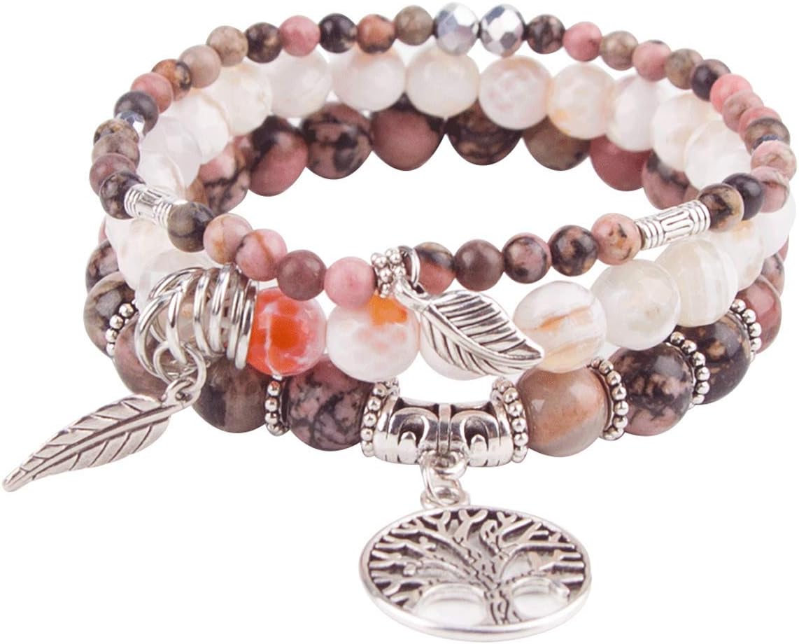 Manufacturer  Jardme Healing Crystal Bracelets for Women, 8mm Beaded Natural Stone Stretch Chakra Bracelets Tree of Life Bracelet Jewelry Gifts for Women  bracelets