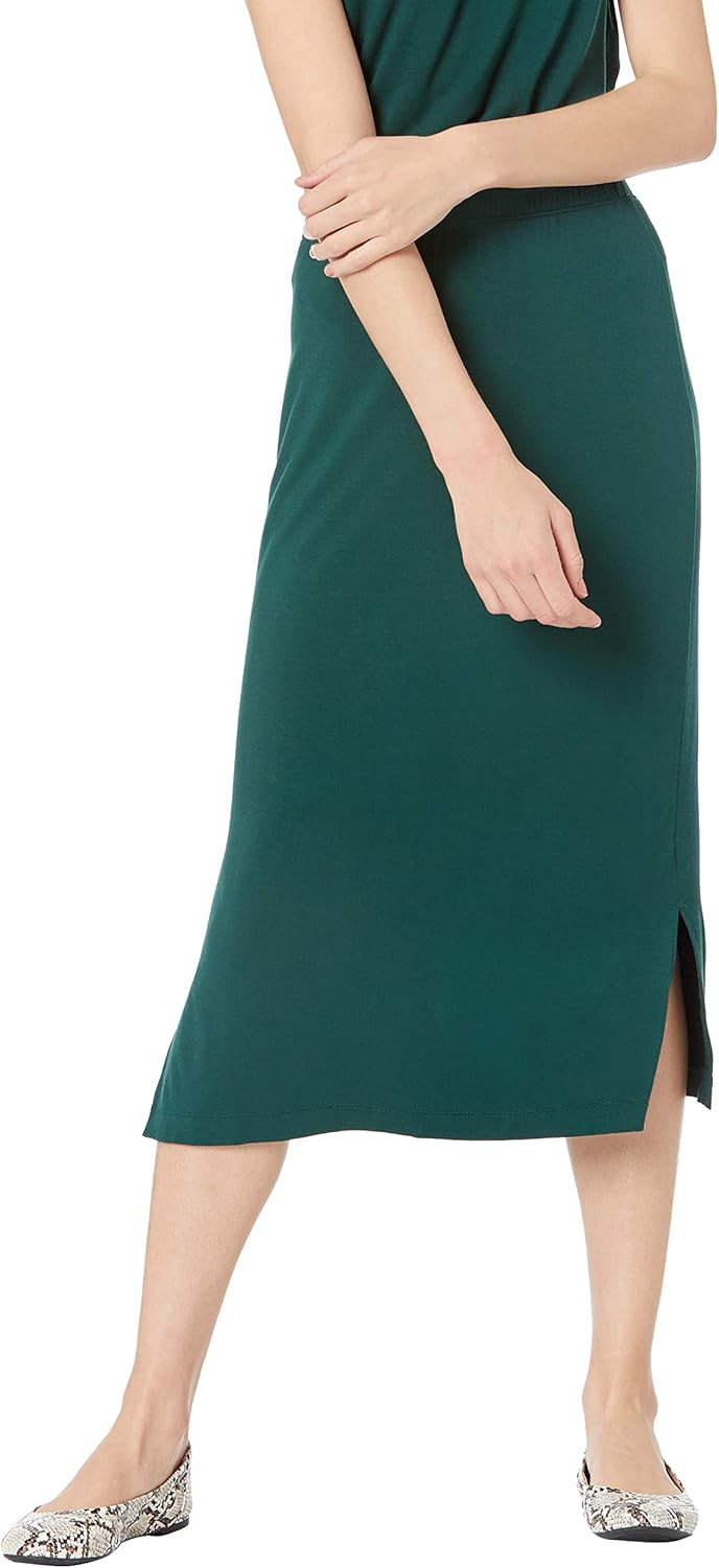 Manufacturer  Women's Pull-On Knit Midi Skirt (Available in Plus Size) dresses