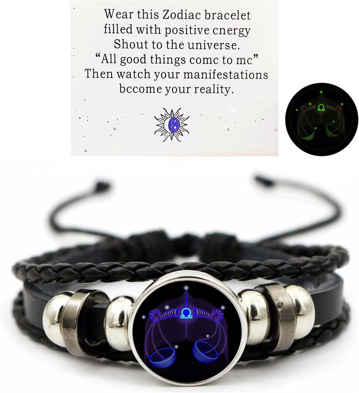 Manufacturer  Zodiac Signs Spirit Bracelet Zodiac Bracelet for Women Men Adjustable 12 Constellation Bracelet Multilayer Zodiac Black Leather Bracelets Zodiac Sign Wrap Bracelet for Women Men Birthday Jewelry  bracelets