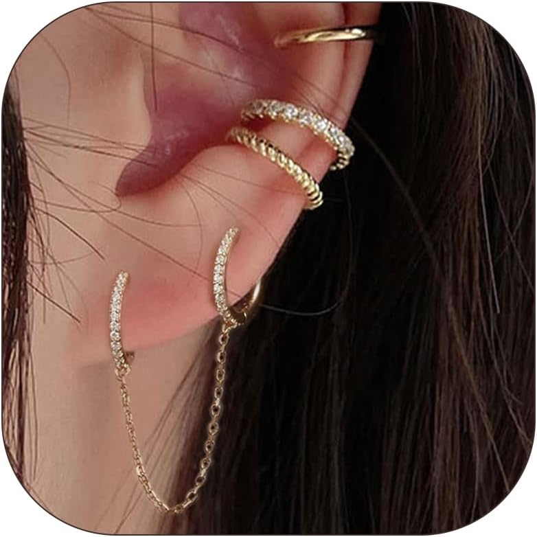Manufacturer  Ear Cuffs Non Piercing Ear Cuff Earrings for Women Trendy Clip on Cartilage Earring Stacks Non Pierced Fake Earrings Jewelry Birthday Christmas Gifts Stocking Stuffers  earring