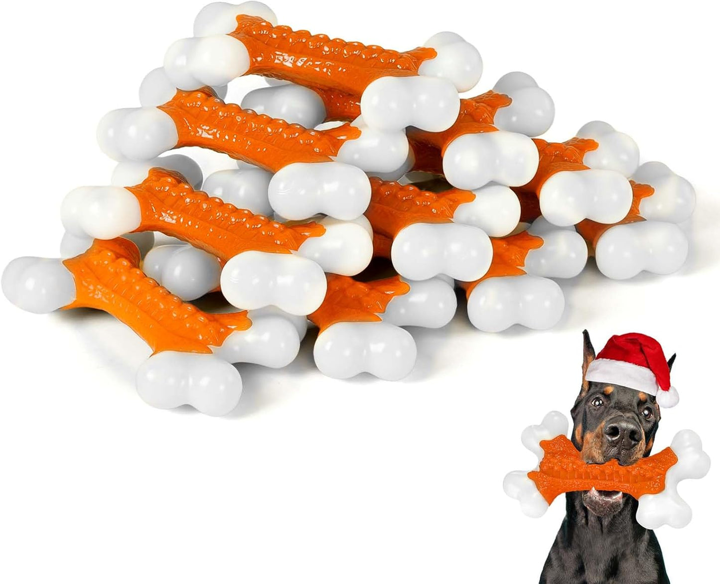 Manufacturer   Tough Dog Toys, Toys for Aggressive Chewers Large Breed, Chew Dogs, Bone Toy Nylon Dogs Almost Indestructible    Dog toy