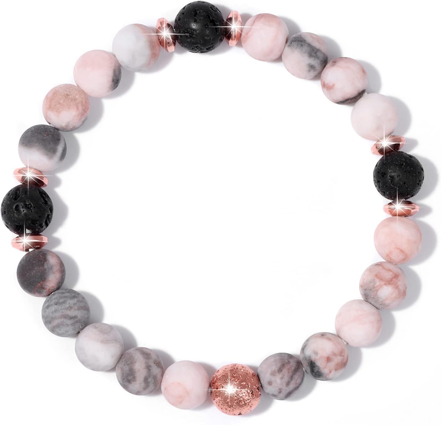 Manufacturer  GolbalJew Healing Bracelet For Women Anxiety Beaded Bracelets Jewelry Healing Stone Crystal Bracelet Stress Relief Yoga Beads Chakra Bracelets Gifts For Women pink  bracelets