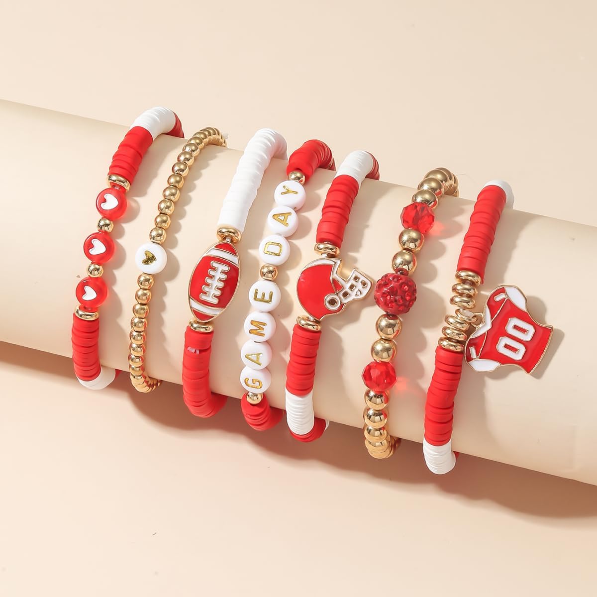 Manufacturer  Artlunar Game Day Football Charm Bracelet: Stackable Sports Jewelry for Moms & Dads - Perfect for Football Fans  bracelets