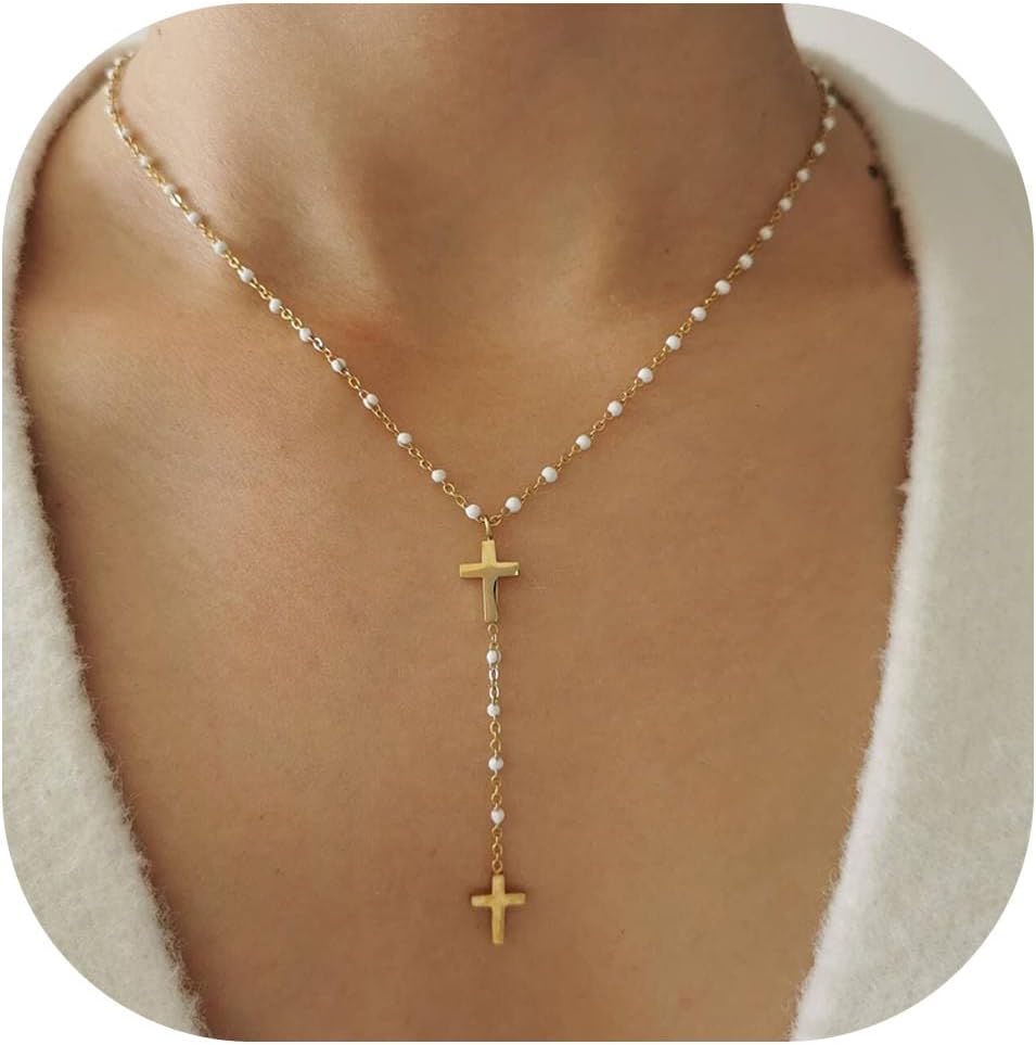 Manufacturer  MONOZO Cross Necklace for Women，14K Gold Plated Cross Necklace Layered Gold Cross Necklace Tiny Sideway Cross Choker Necklace Gold Cross Necklaces for Women Trendy Gold Jewelry Gifts for Women Trendy  necklace