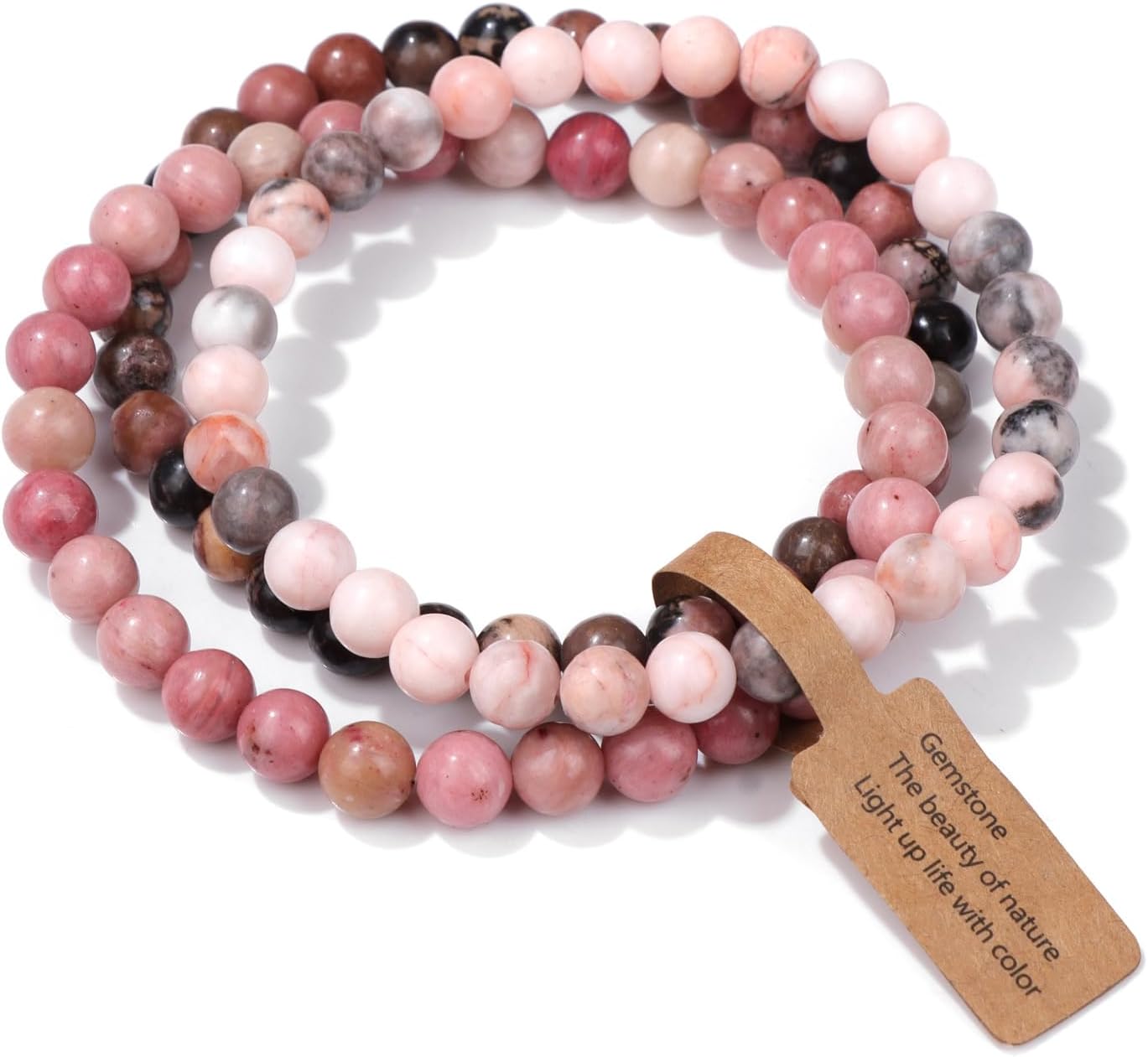 Manufacturer  3 PCS Healing Crystal Bracelets for Women 8mm Natural Stone Beaded Stretch Bracelet Amethyst Jewelry Gifts  bracelets