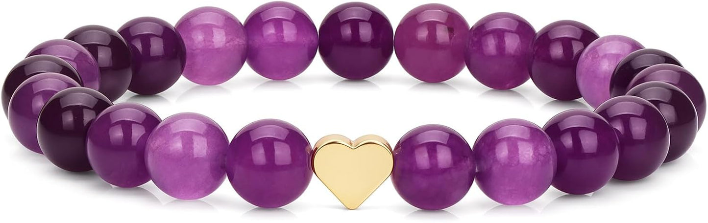 Manufacturer  GolbalJew Healing Bracelet For Women Anxiety Beaded Bracelets Jewelry Healing Stone Crystal Bracelet Stress Relief Yoga Beads Chakra Bracelets Gifts For Women pink  bracelets
