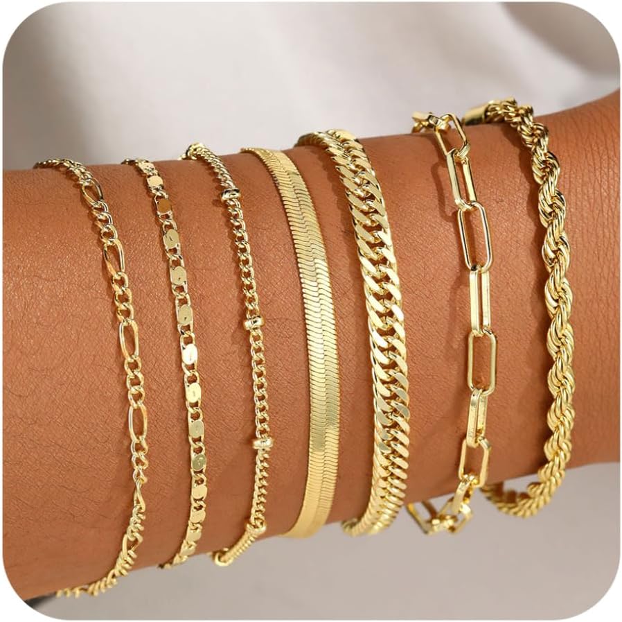 Manufacturer  BERISO Gold Bracelets for Women, Elegant Adjustable 14K Gold Plated Bracelet for Women, Trendy Minimalist Dainty Gold Bracelet for Everyday Wear  bracelets